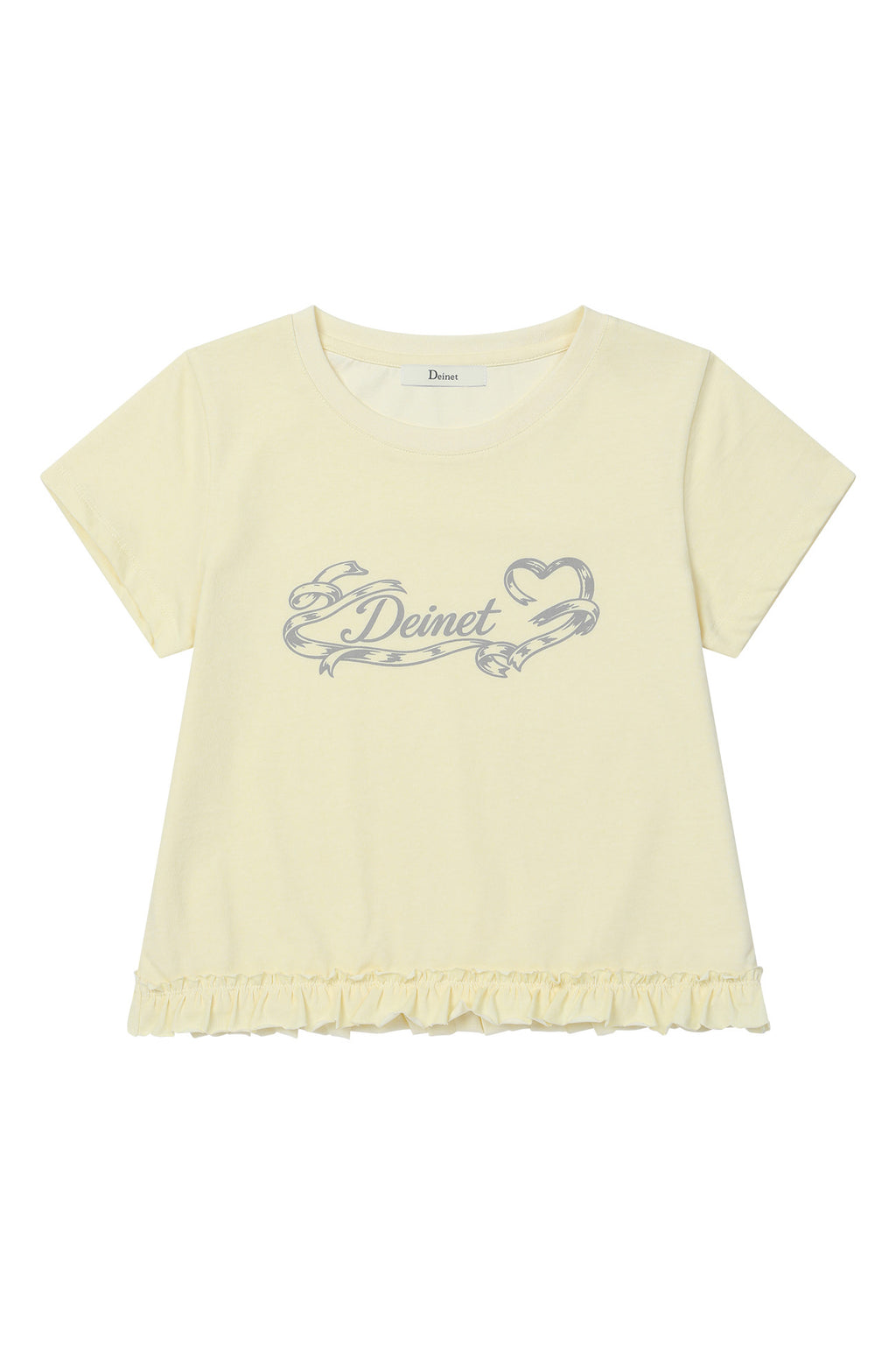 Deinet - Ruffle Washed T-Shirt (Yellow) product image 1 | TRAB K-Fashion Australia