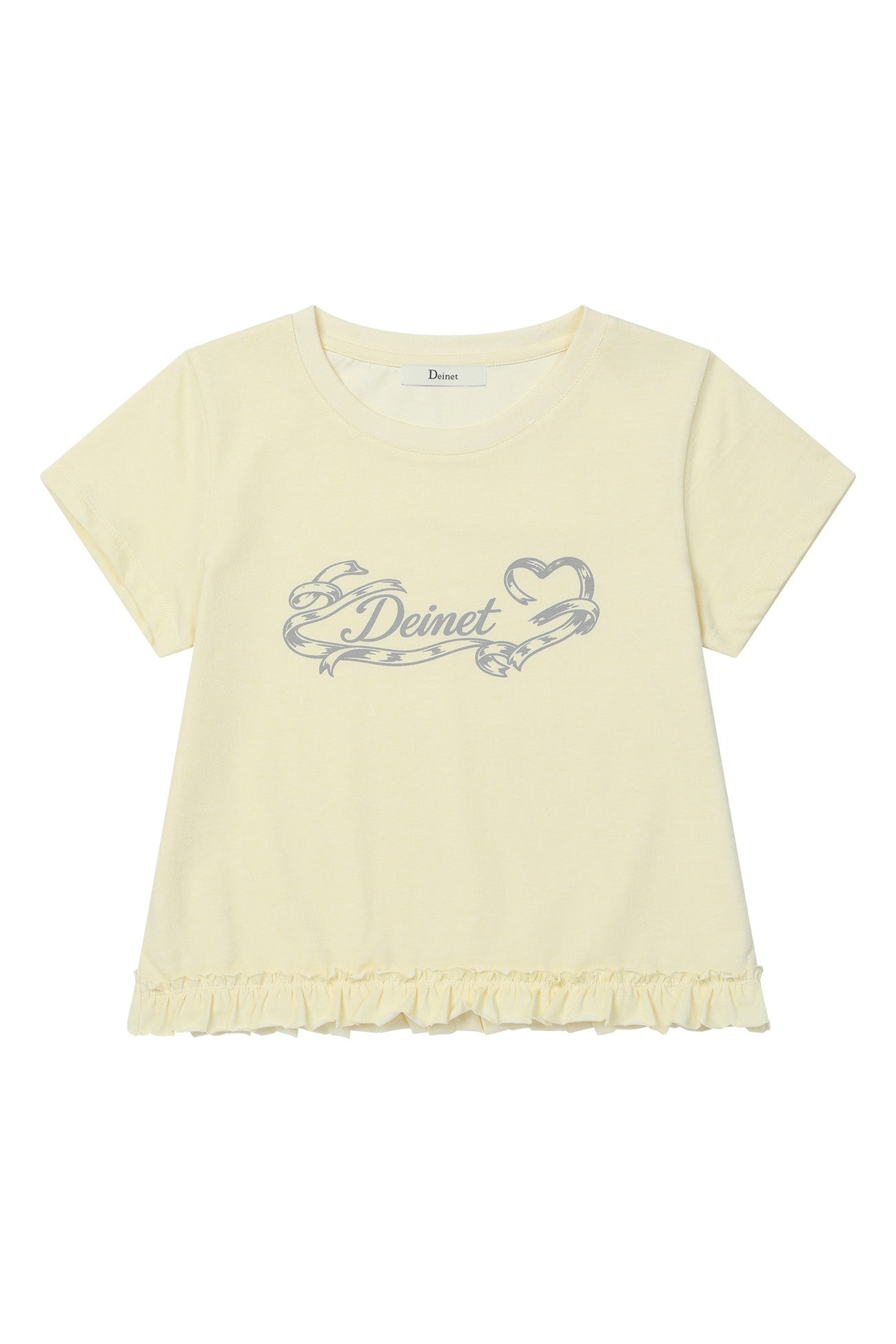 Deinet - Ruffle Washed T-Shirt (Yellow) product image 1 | TRAB K-Fashion Australia