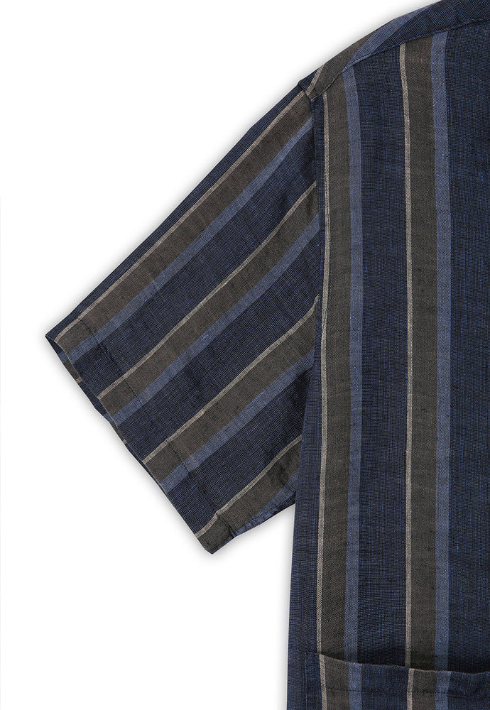 Art if acts - Linen Two Pocket Half Shirt (Navy) product image 11 | TRAB K-Fashion Australia