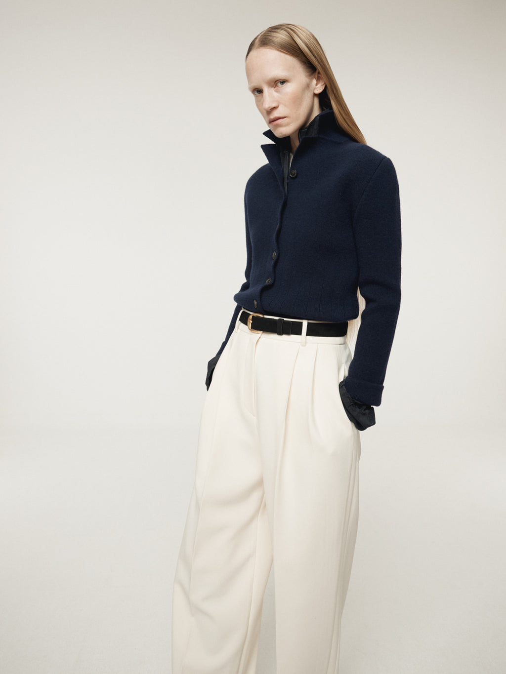 Recto - Button Up Knit Cardigan (Dark Navy) product image 8 | TRAB K-Fashion Australia