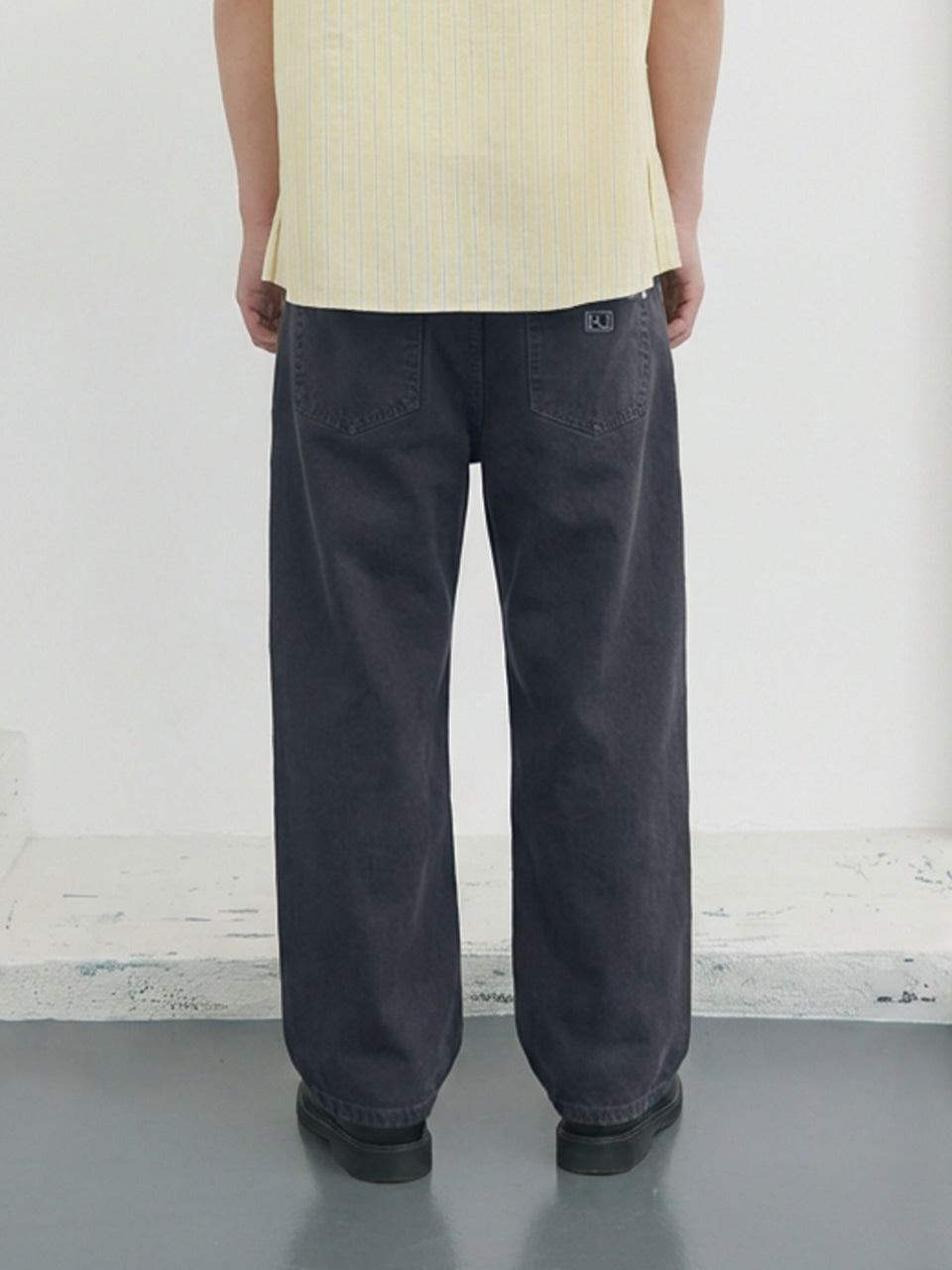 Kijun - Garment Dyed Classic Pants (Navy) product image 3 | TRAB K-Fashion Australia