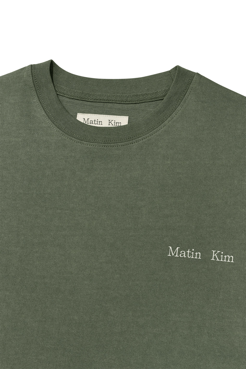 Matin Kim - Vintage Washed Logo Top (Khaki) product image 3 | TRAB K-Fashion Australia