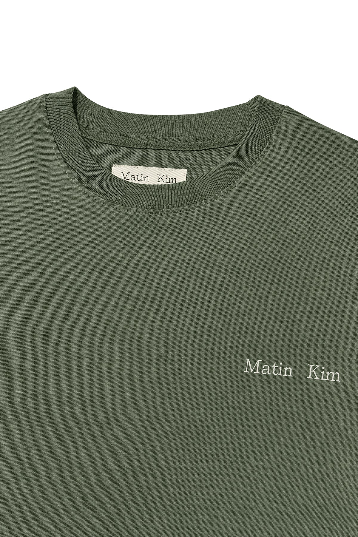 Matin Kim - Vintage Washed Logo Top (Khaki) product image 3 | TRAB K-Fashion Australia