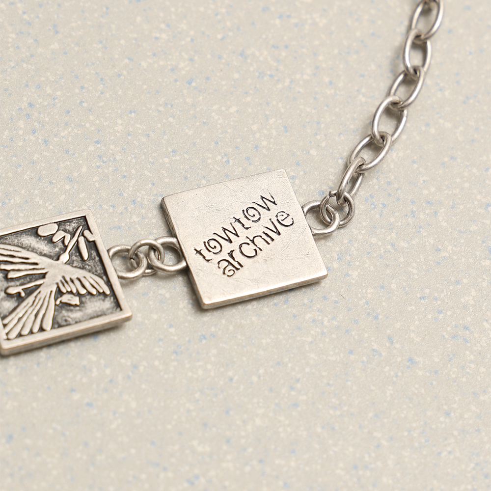 Towtow Archive - Stamped Tile Chain Bracelet Silver Burnish (OC) product image 5 | TRAB K-Fashion Australia