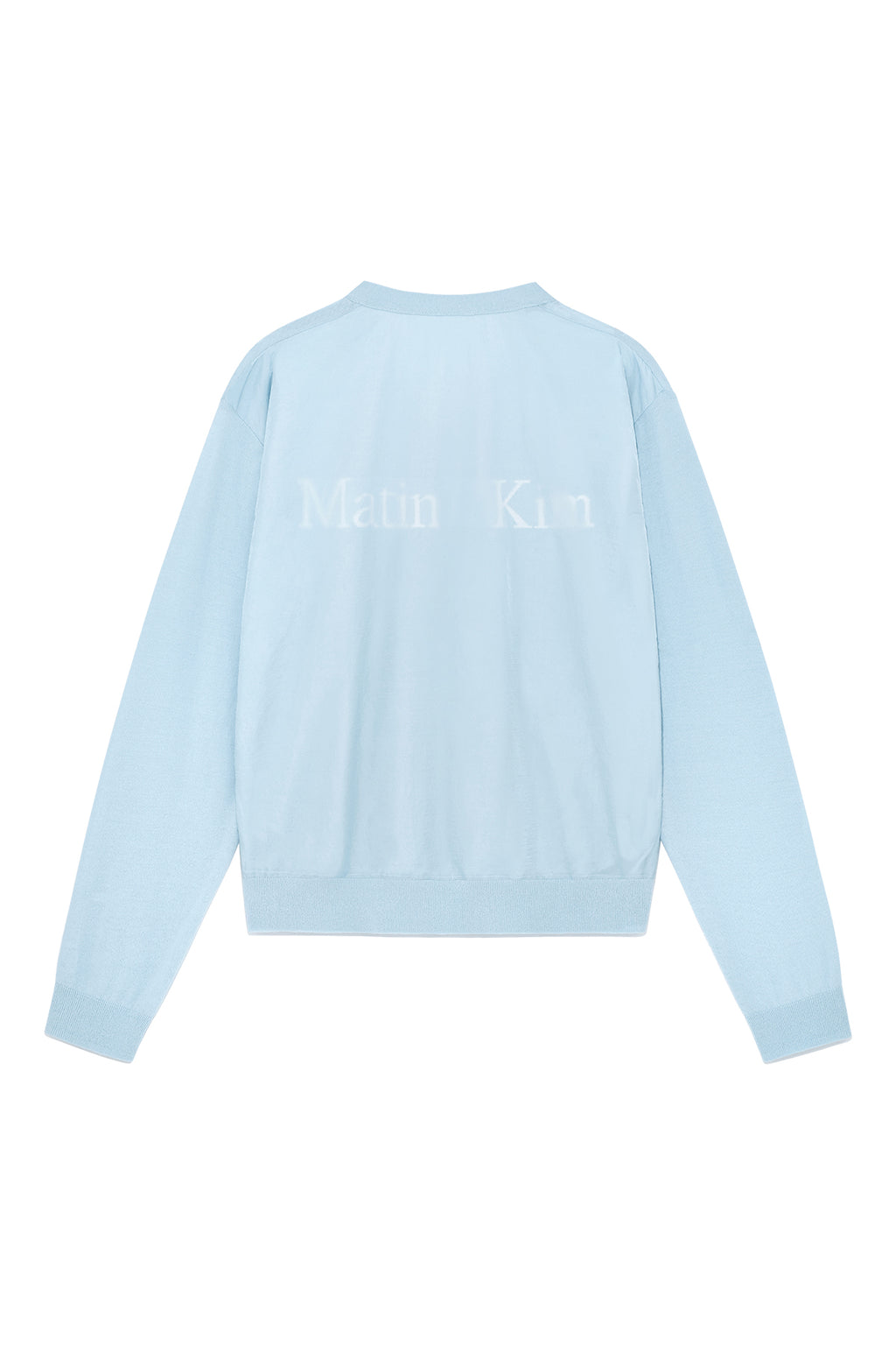 Matin Kim - Back Logo See Through Cardigan (Sky) product image 2 | TRAB K-Fashion Australia