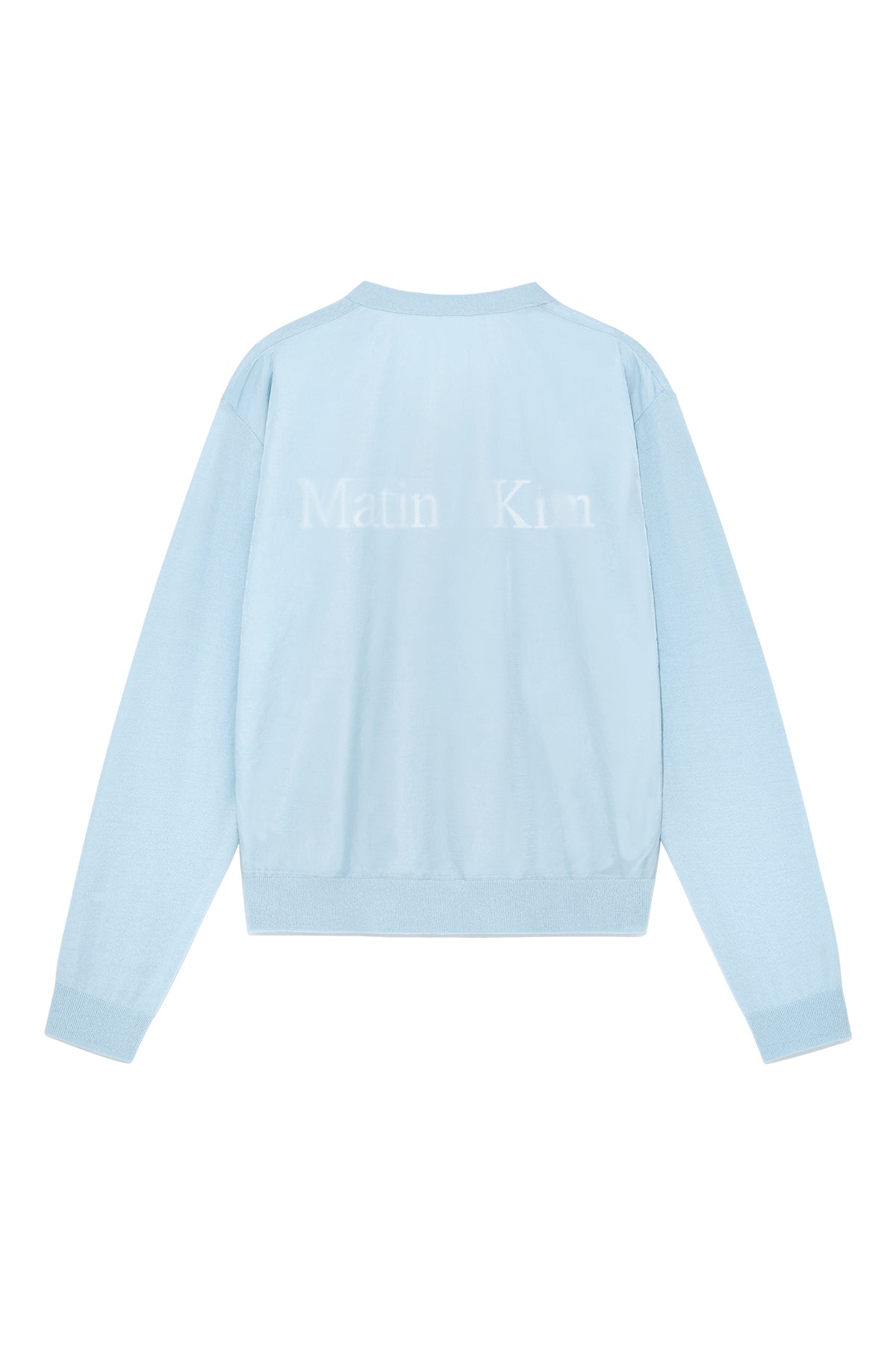 Matin Kim - Back Logo See Through Cardigan (Sky) product image 2 | TRAB K-Fashion Australia