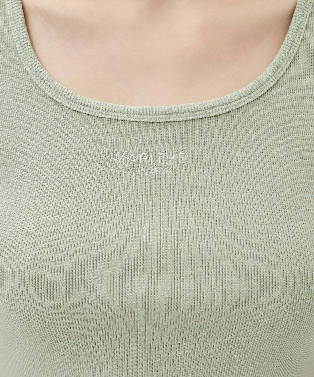 Marithe & Francois Girbaud - Regular Logo Sleeveless (Mint) product image 4 | TRAB K-Fashion Australia