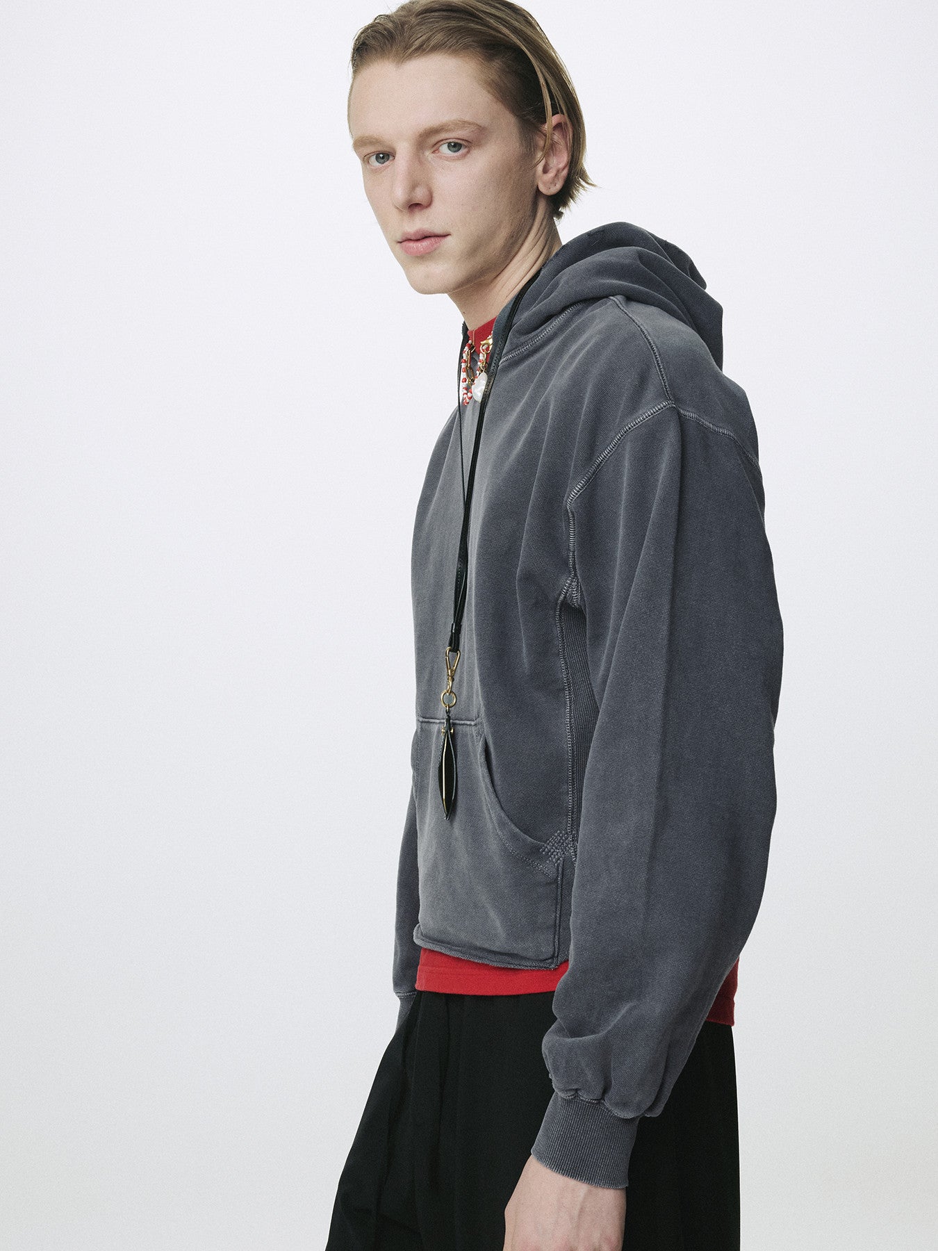 Tonywack - Garment Dyed Raw Edge Hoodie (Faded Ink) product image 5 | TRAB K-Fashion Australia