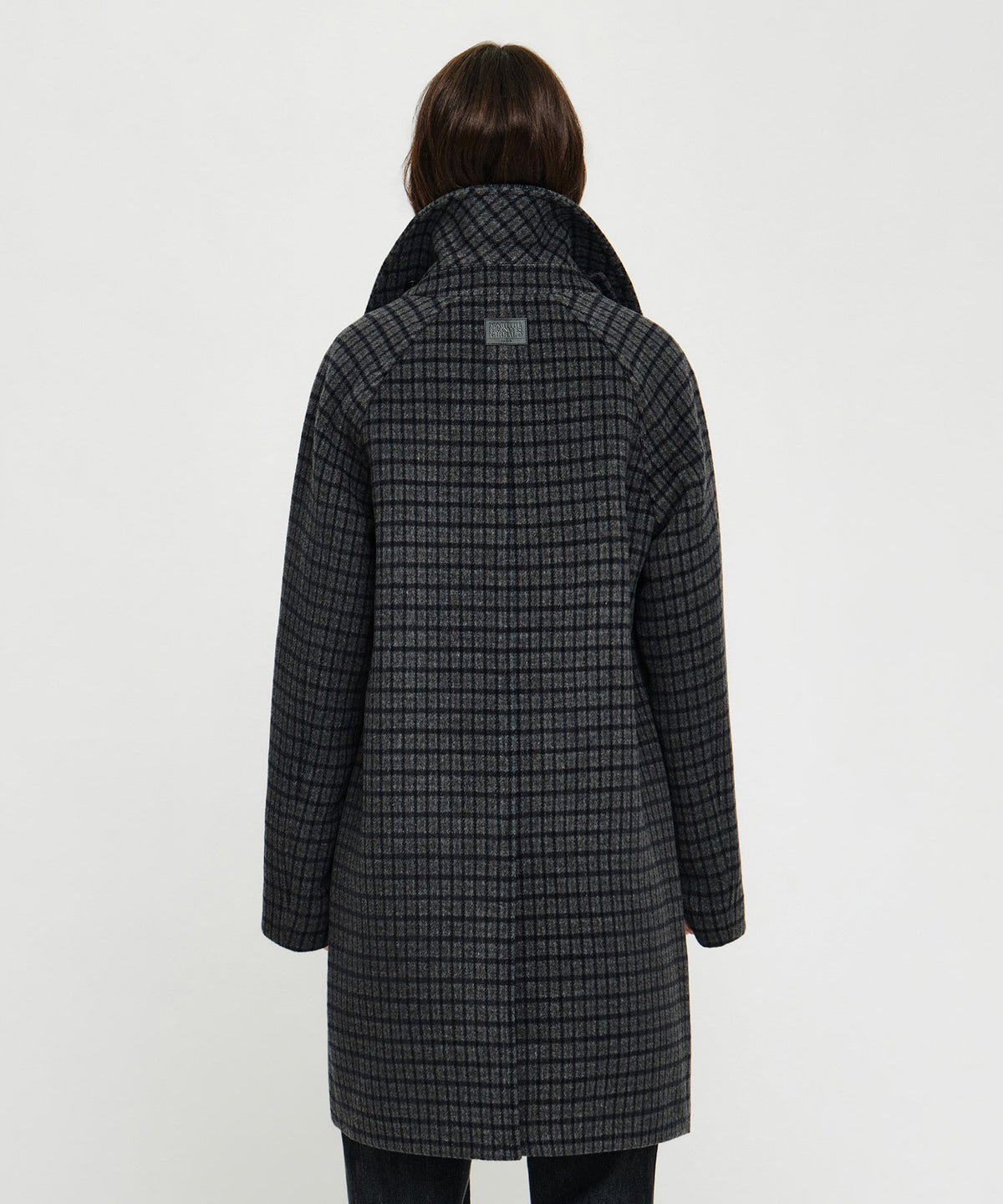 Marithe & Francois Girbaud - Wool Blend Long Balmacaan Coat (Check) product image 3 | TRAB K-Fashion Australia