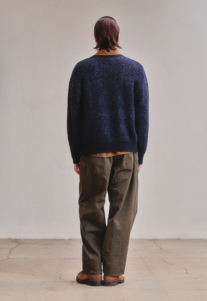 Art if acts - Alpaca Round Neck Cardigan (Dark Navy) product image 5 | TRAB K-Fashion Australia