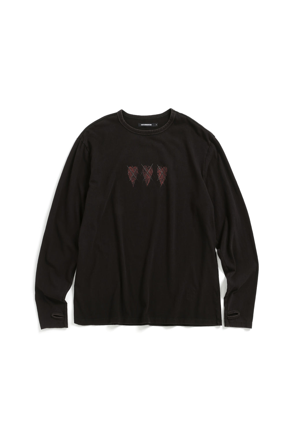 Hatchingroom - VTG Cartoon Heart Tee Long Washed (Black) product image 1 | TRAB K-Fashion Australia