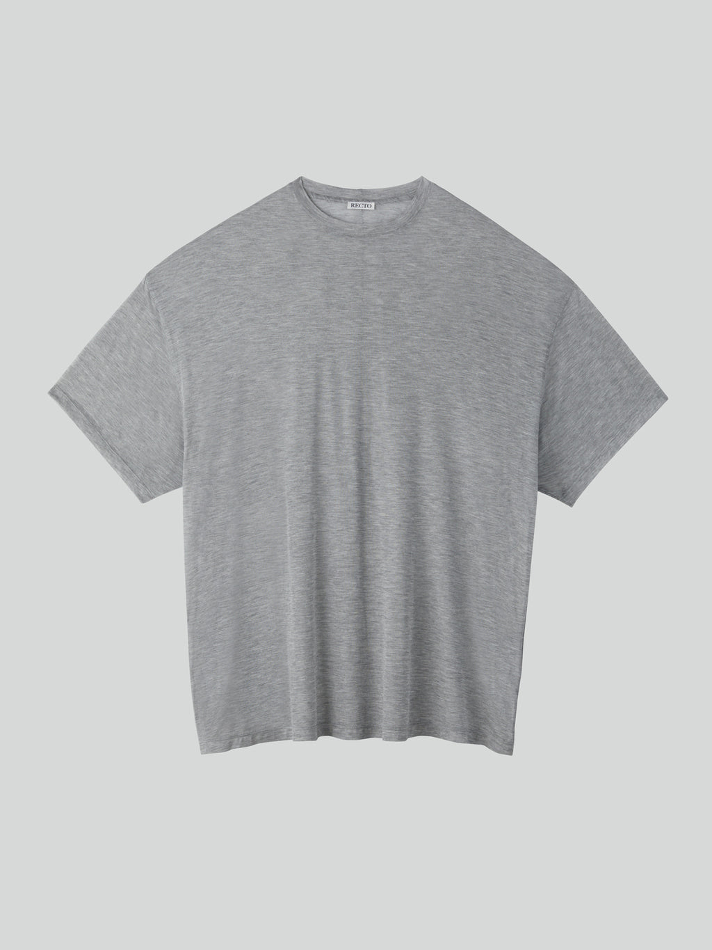 Recto - Oversized Sheer T-Shirt (Melange Grey) product image 4 | TRAB K-Fashion Australia
