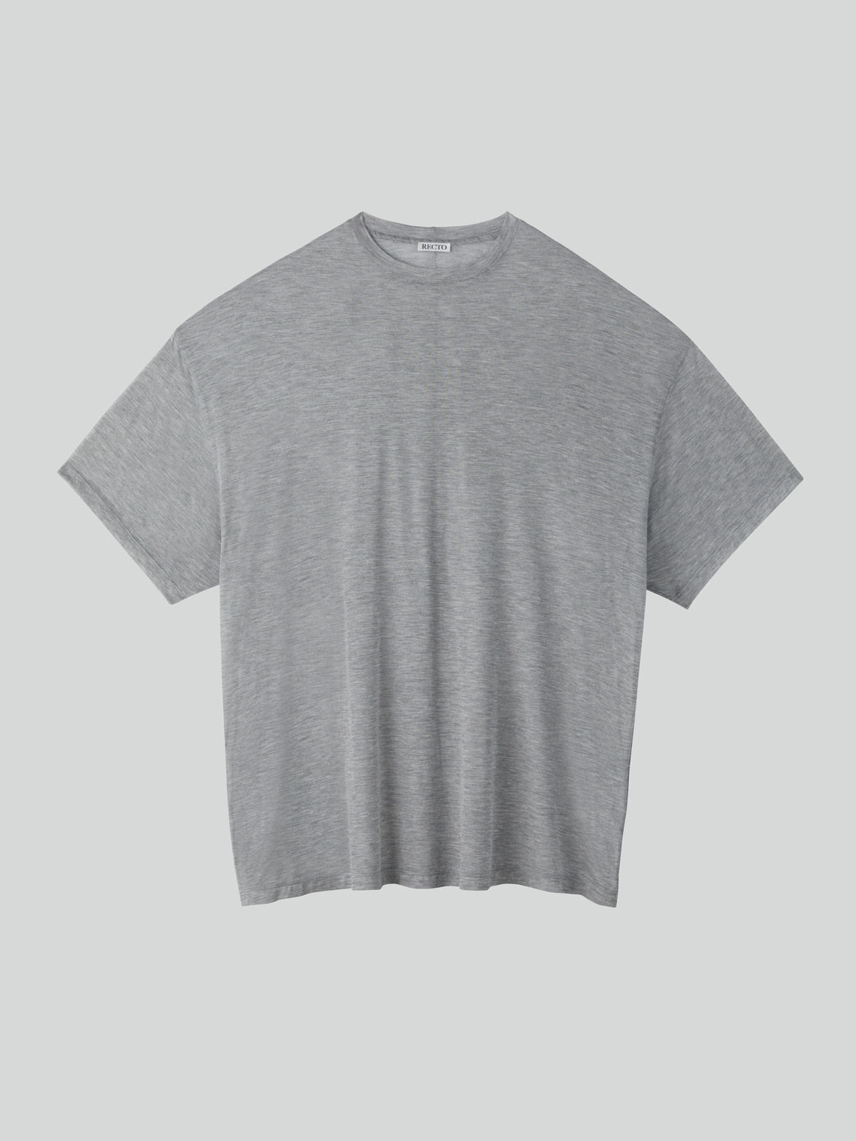 Recto - Oversized Sheer T-Shirt (Melange Grey) product image 4 | TRAB K-Fashion Australia