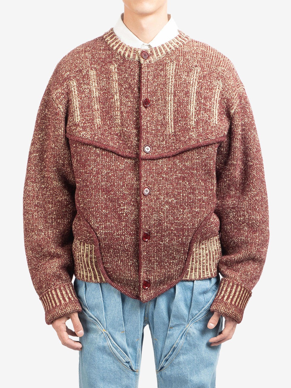 Juntae Kim - Corset-Seamed Knit Cardigan product image 1 | TRAB K-Fashion Australia