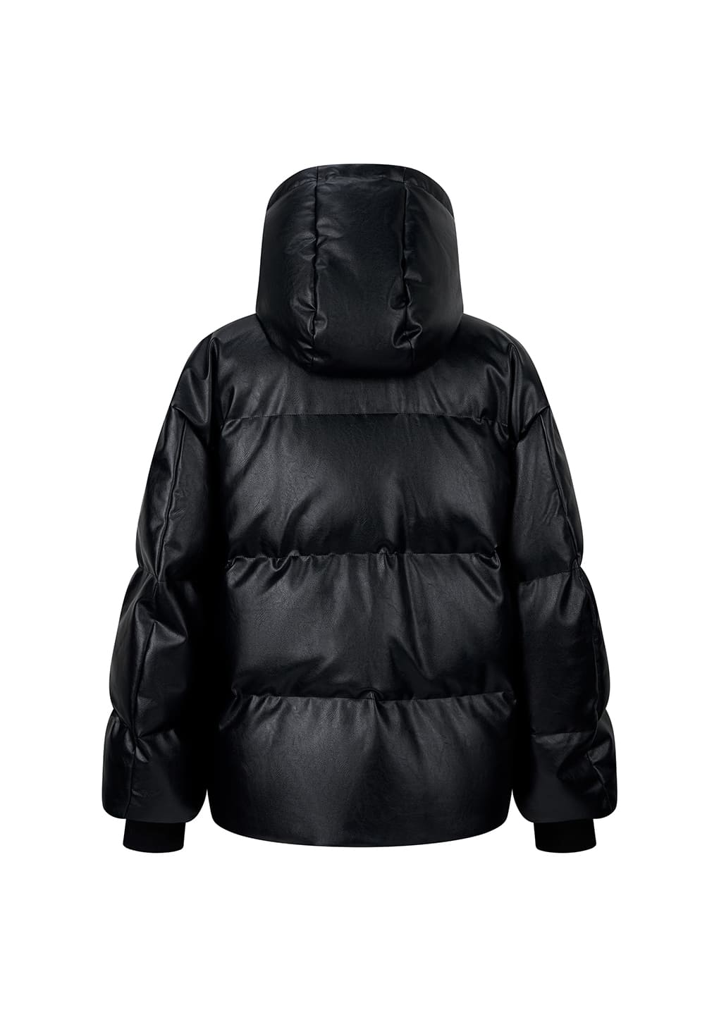 Amomento - [Pre-Order] synthetic leather mid puffer (Black) product image 12 | TRAB K-Fashion Australia