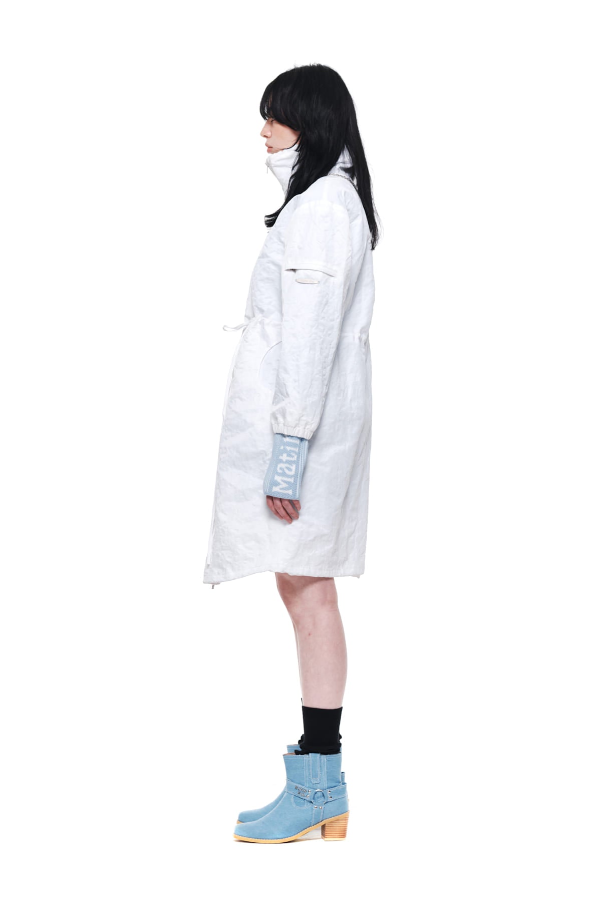 Matin Kim - Two Tone String Light Coat (White) product image 6 | TRAB K-Fashion Australia