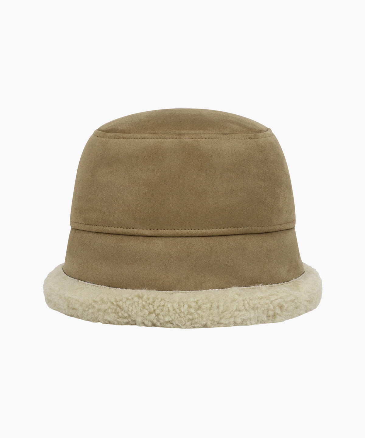 Marithe & Francois Girbaud - Small Classic Logo Suede Bucket Hat (Dark Beige) product image 2 | TRAB K-Fashion Australia