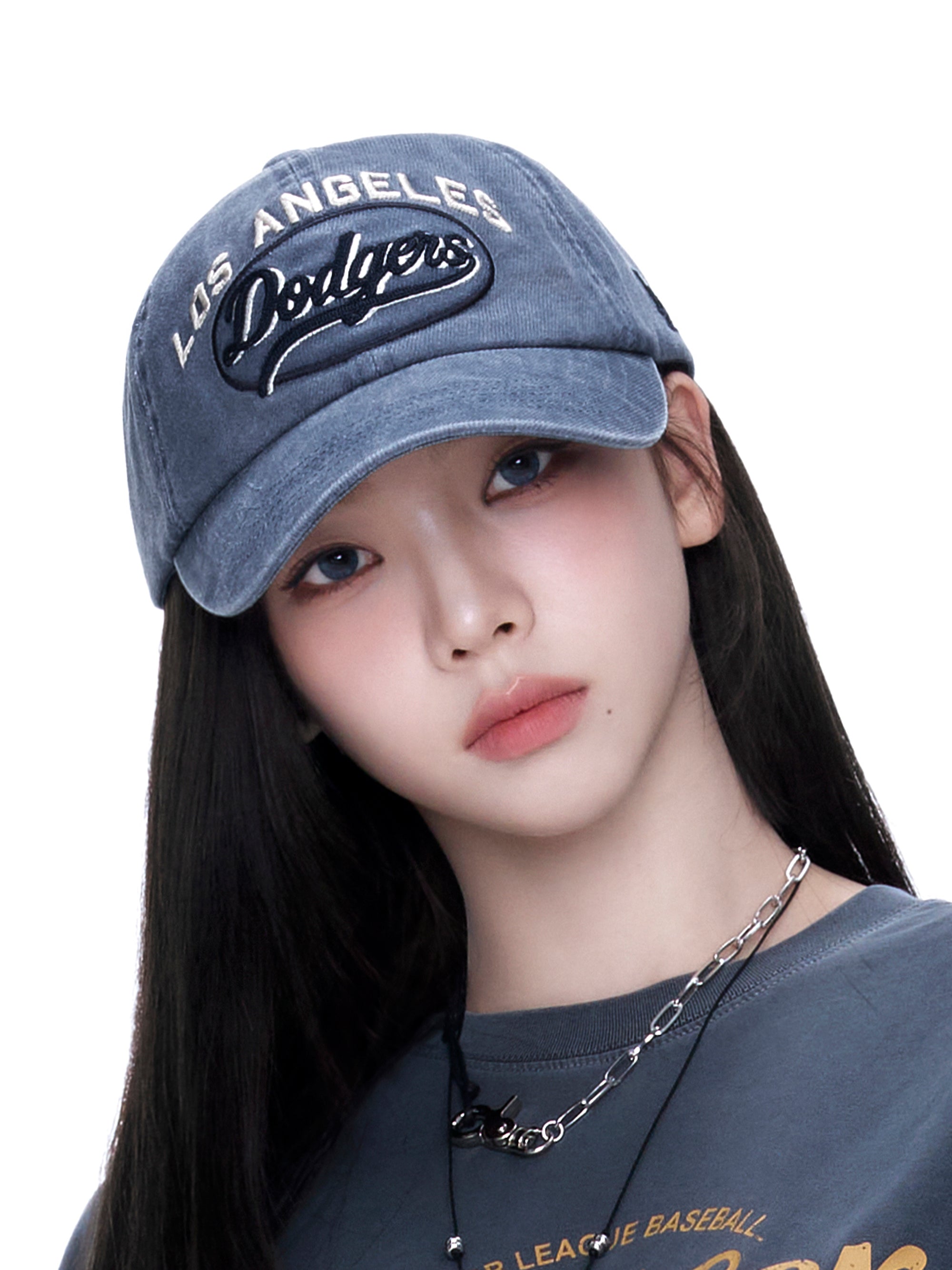 MLB Korea - MLB Varsity Vintage Cultive Stitch Unstructured Ball Cap LA Dodgers (Navy) product image 1 | TRAB K-Fashion Australia