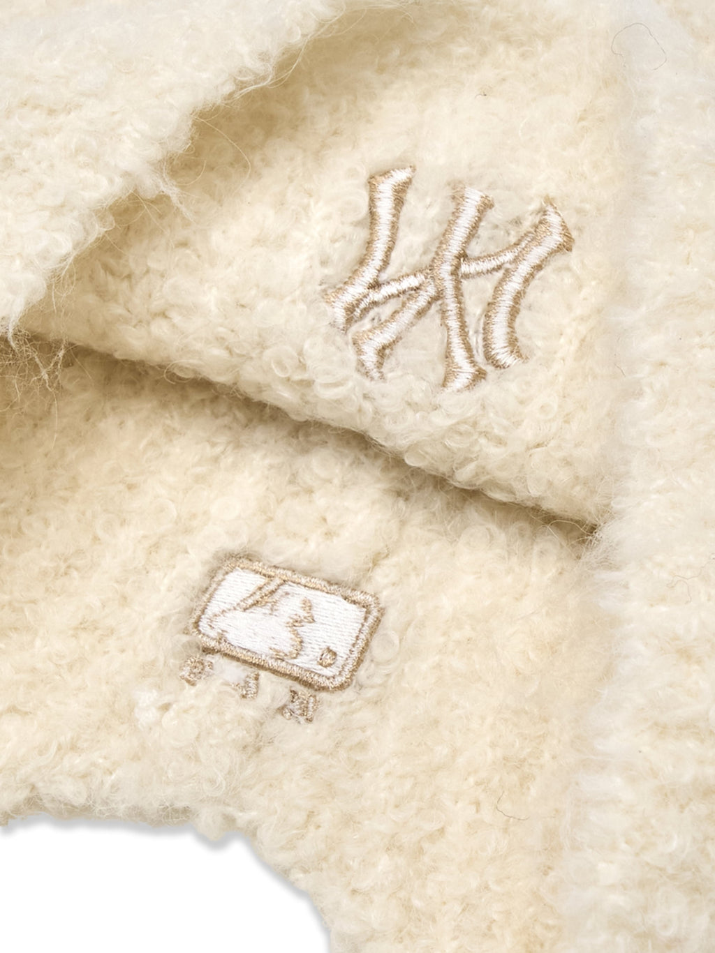 MLB Korea - MLB Meow Earflap Beanie New York Yankees (Cream) product image 6 | TRAB K-Fashion Australia