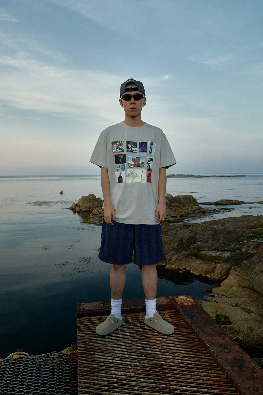 yeseyesee - SN Scribbling Nylon Shorts (Navy) product image 5 | TRAB K-Fashion Australia