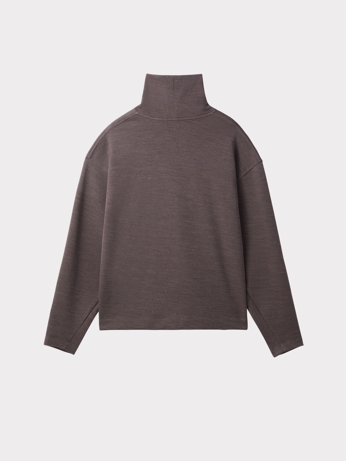 Recto - High Neck Wool Jersey Top (Taupe Brown) product image 6 | TRAB K-Fashion Australia