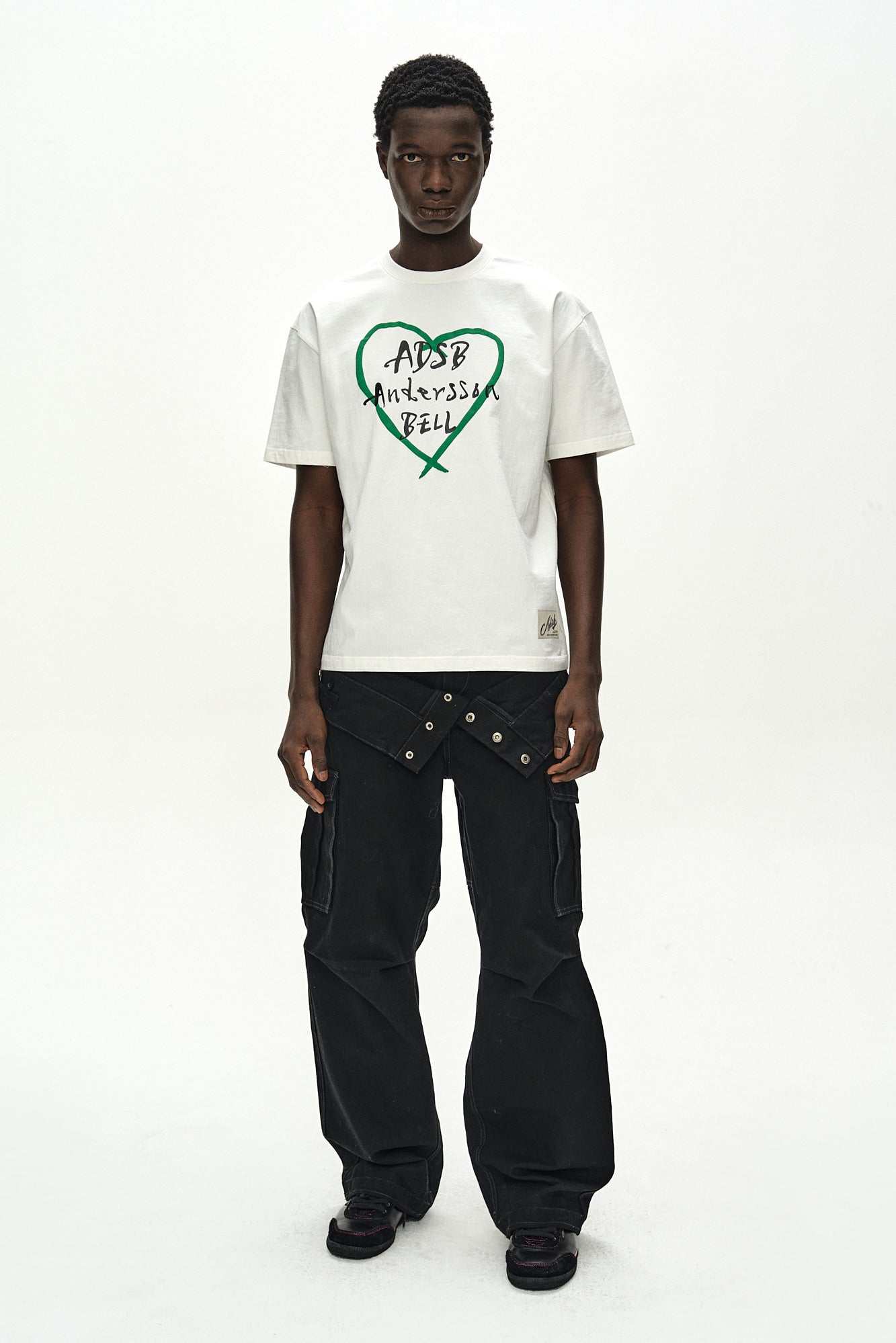 Andersson Bell - Unisex Heart Kelly Logo T-Shirt (White/Green) product image 3 | TRAB K-Fashion Australia