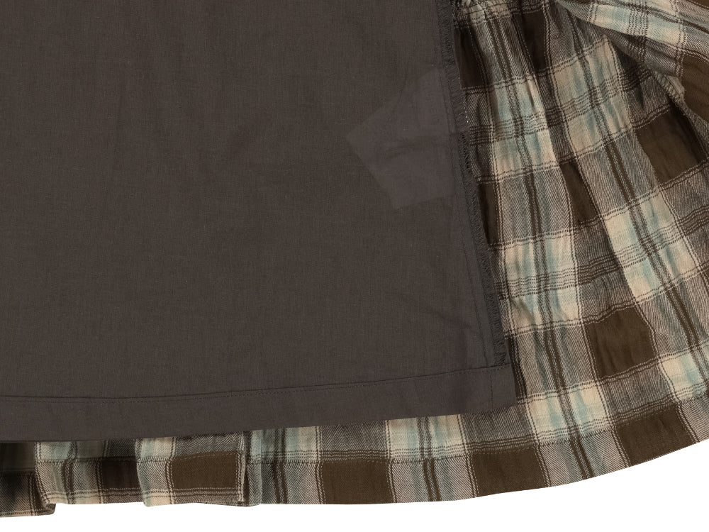 Coyseio - Raw Edge Check One Piece (Brown) product image 18 | TRAB K-Fashion Australia