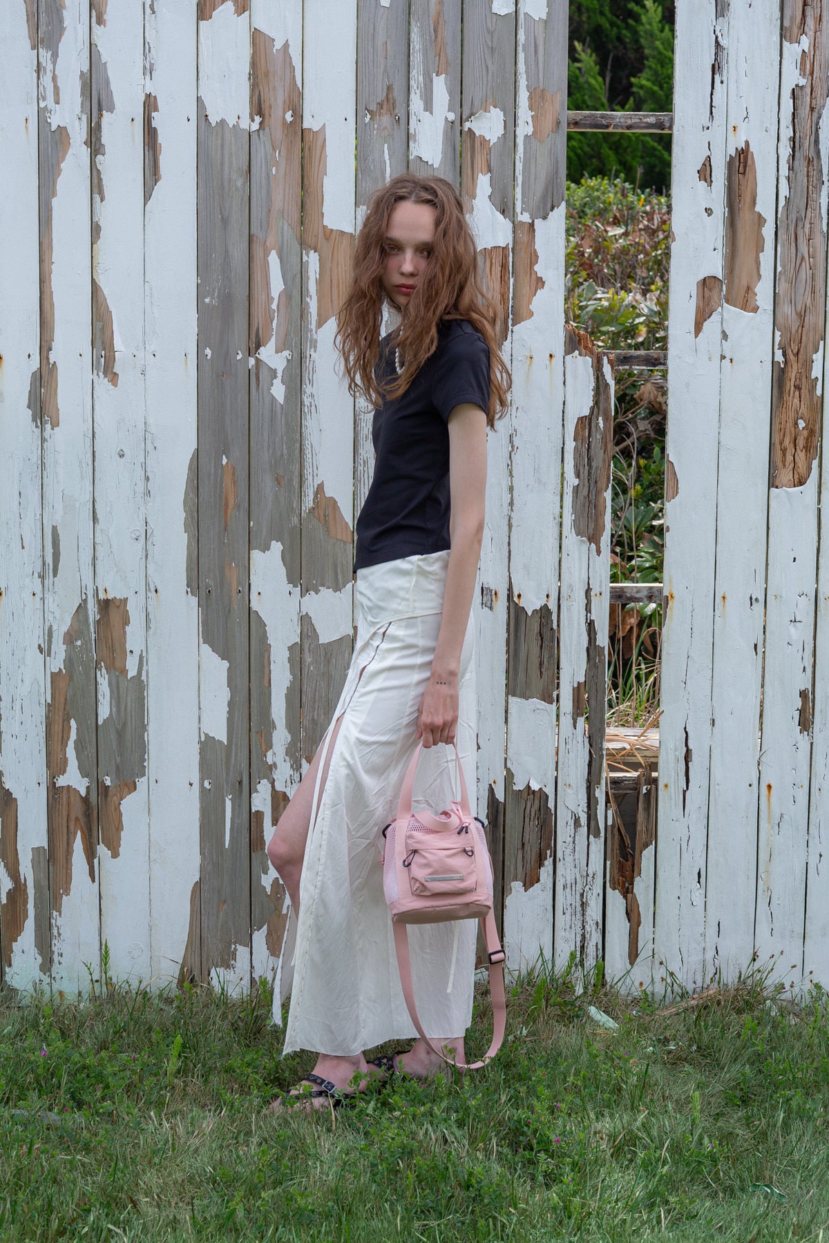 Matin Kim - Slit Button Point Crop Top (Black) product image 9 | TRAB K-Fashion Australia