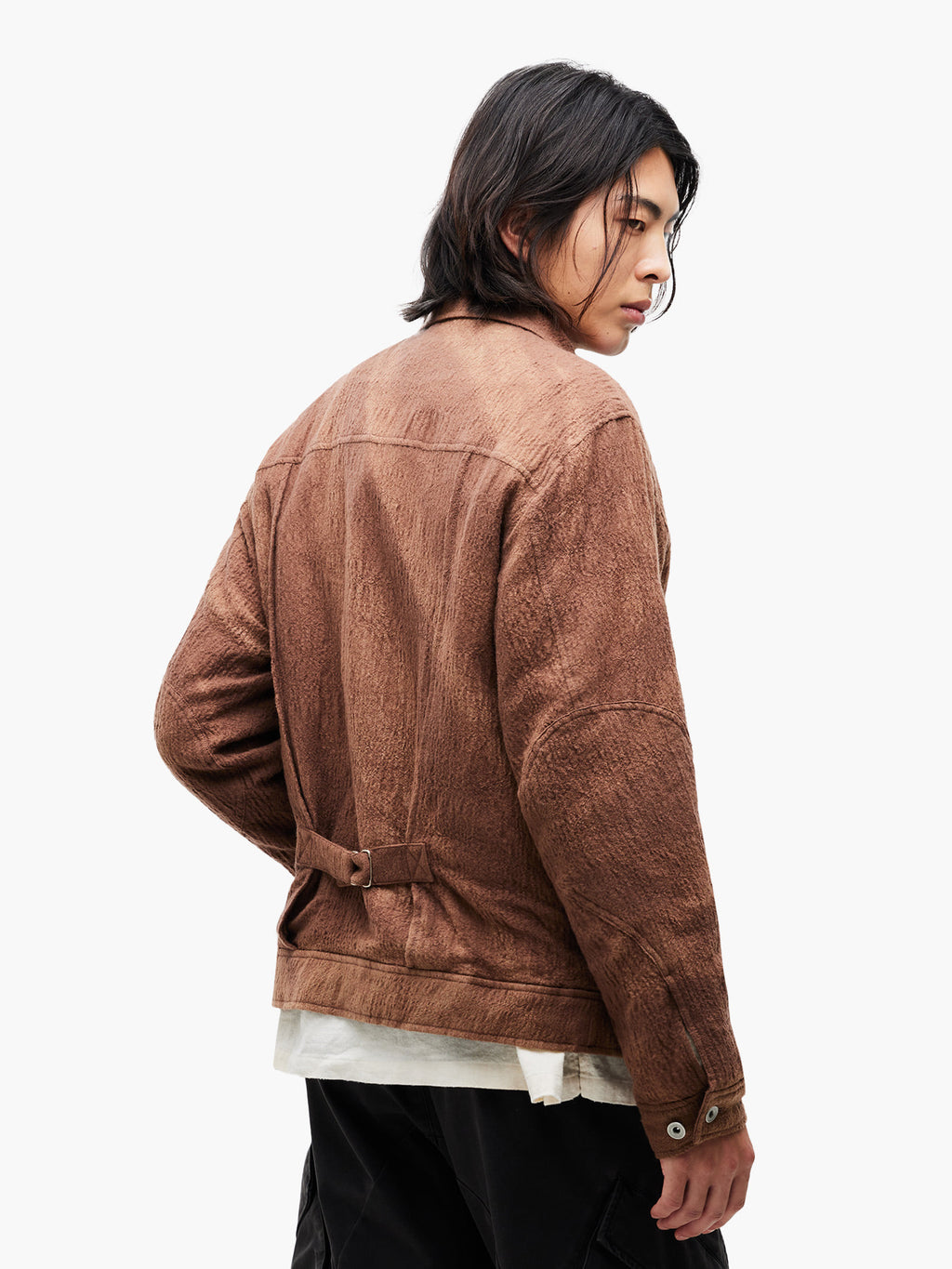 Jiyong Kim - Sun-Bleached Wool Trucker Jacket (Beige) product image 5 | TRAB K-Fashion Australia