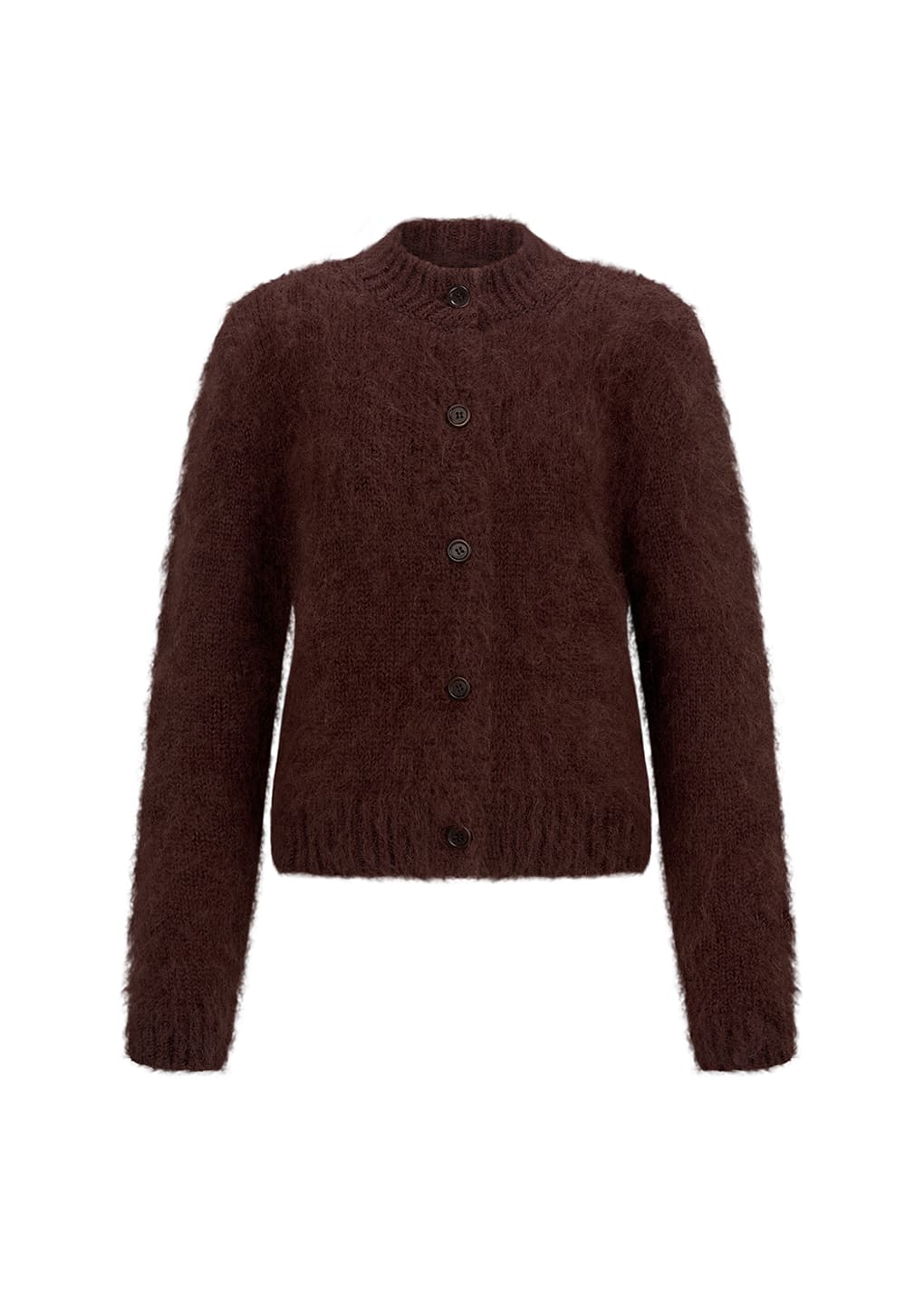 Amomento - mohair bulky cardigan (Brown) product image 8 | TRAB K-Fashion Australia