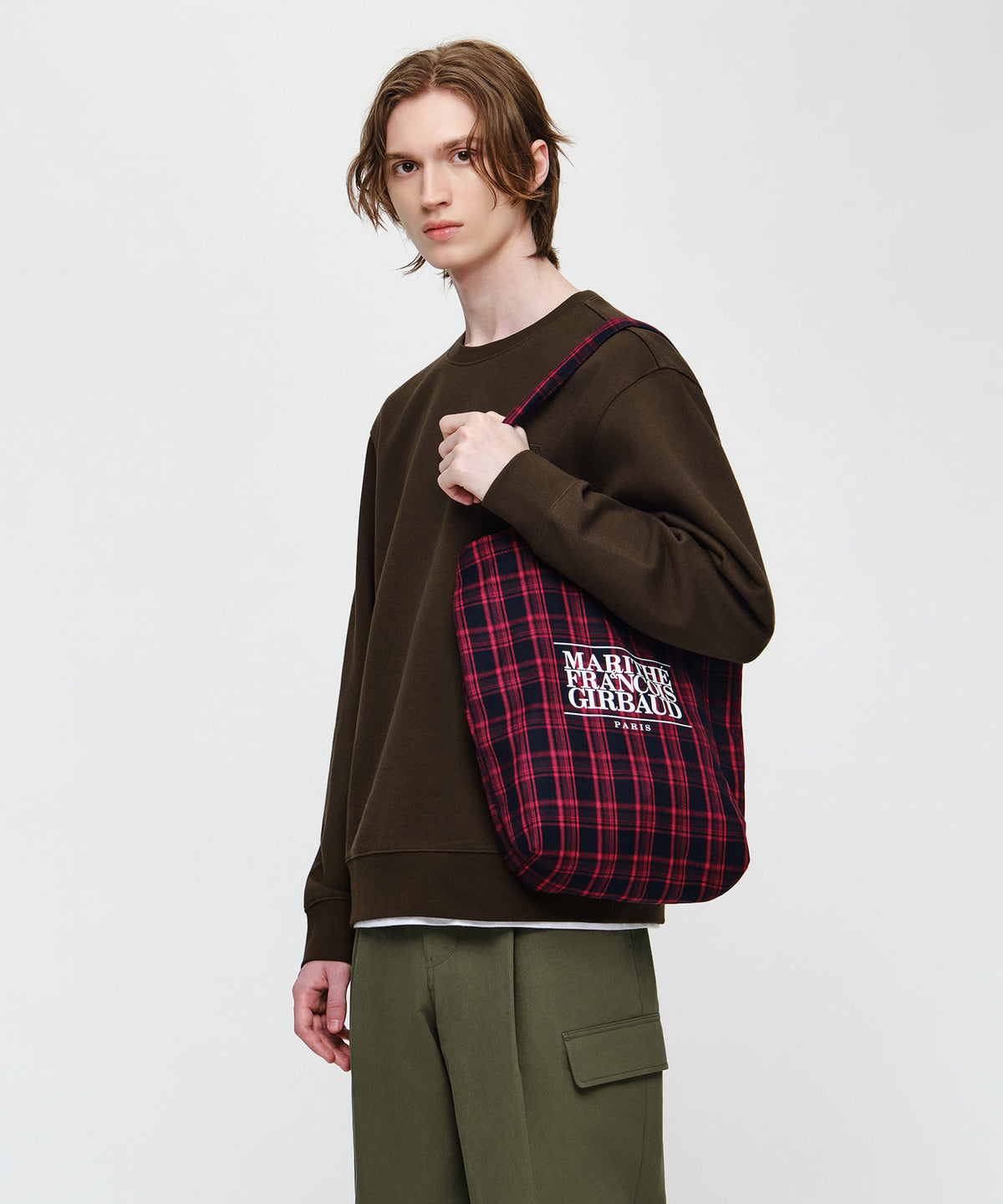 Marithe & Francois Girbaud - Classic Logo Check Eco Bag (Red) product image 5 | TRAB K-Fashion Australia