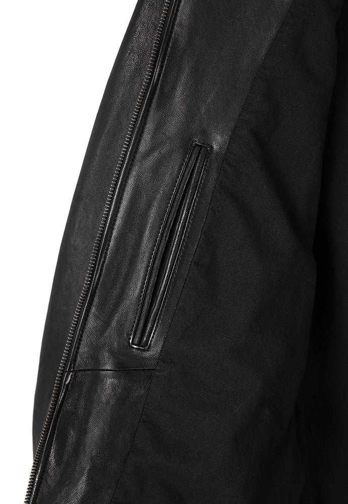 Art if acts - Washed Vegetable Leather Swing Jacket (Black) product image 11 | TRAB K-Fashion Australia