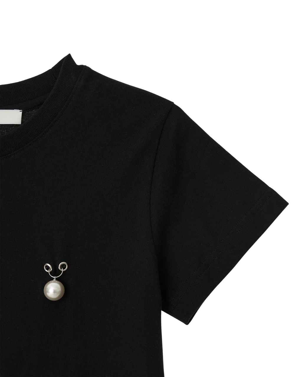 Kimhe Kim - Two Pearls Piercing T-Shirt (Black) product image 4 | TRAB K-Fashion Australia