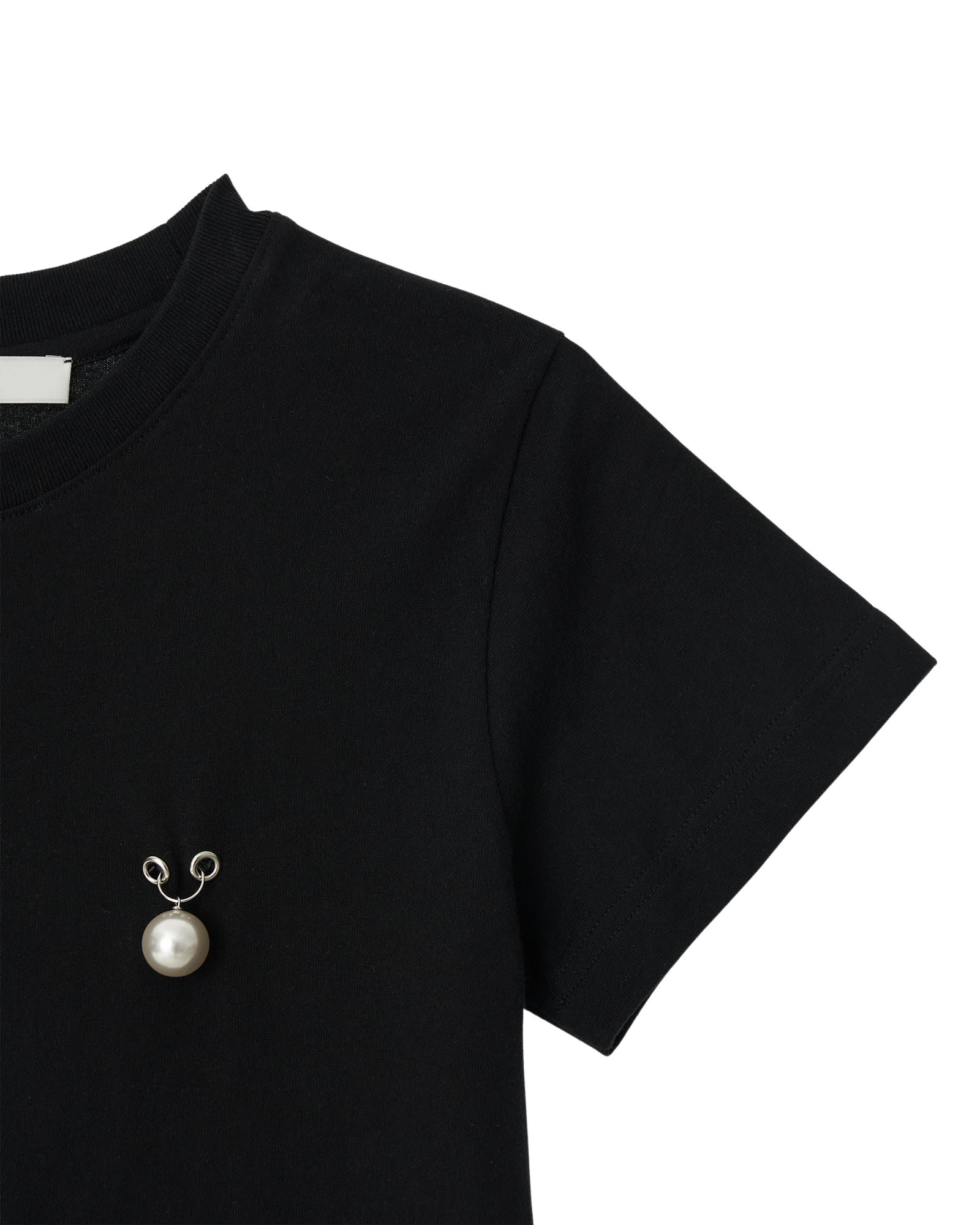 Kimhe Kim - Two Pearls Piercing T-Shirt (Black) product image 4 | TRAB K-Fashion Australia