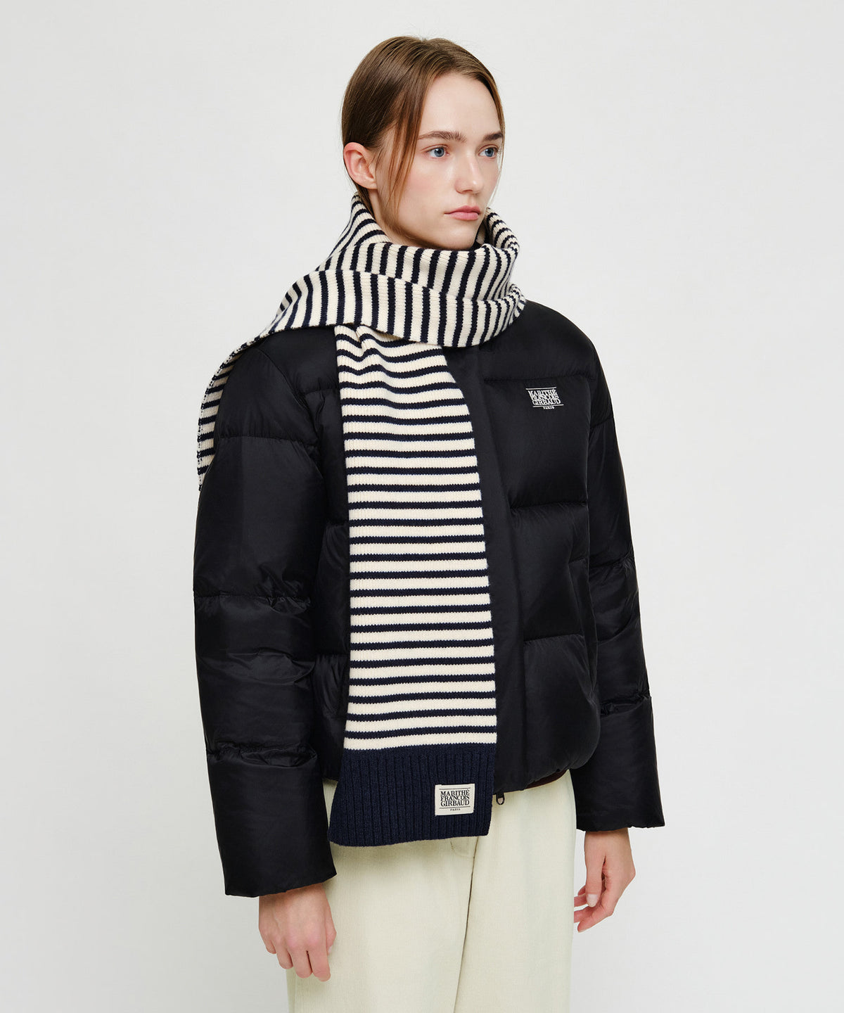 Marithe & Francois Girbaud - Classic Logo Knit Muffler (Navy) product image 6 | TRAB K-Fashion Australia