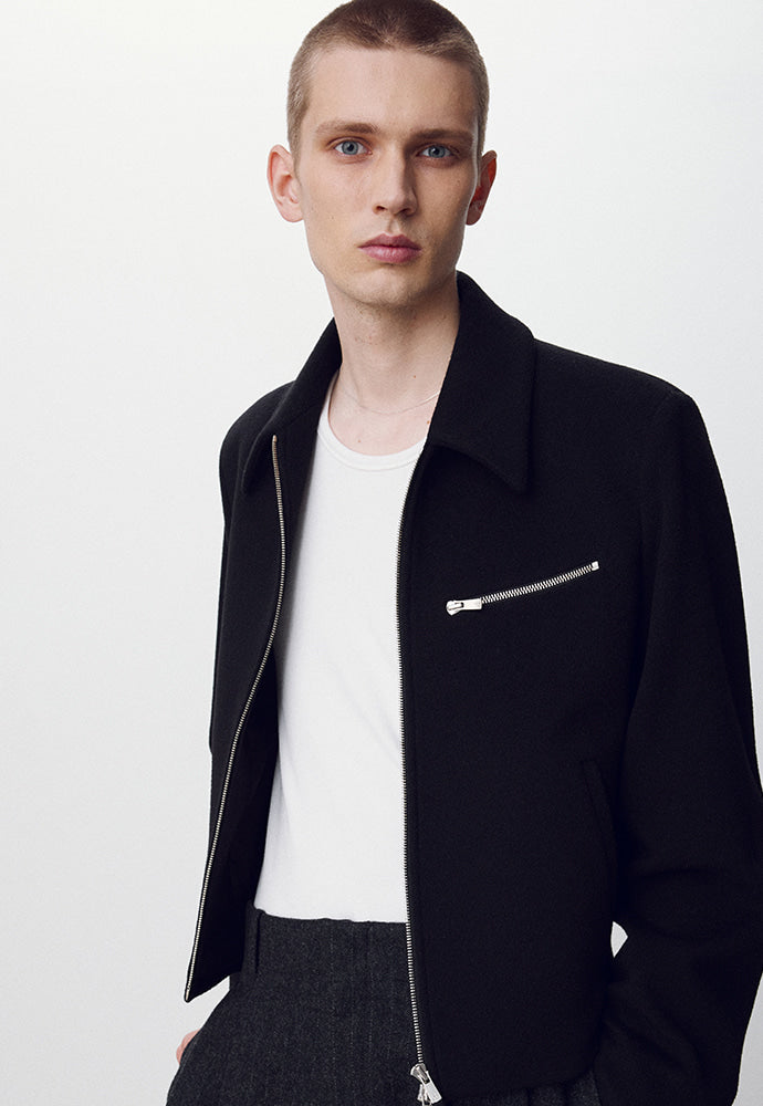 Tonywack - Cashmere Chest Zip Berlin Jacket (Black) product image 5 | TRAB K-Fashion Australia