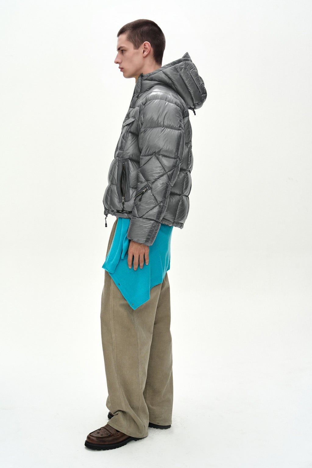 Andersson Bell - Unisex Torino Lightweight Down Jacket (Grey) product image 5 | TRAB K-Fashion Australia