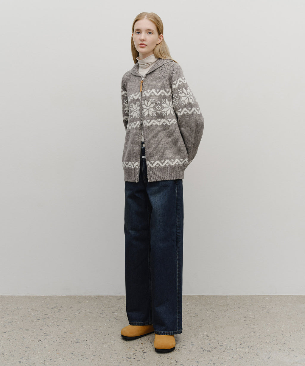 Marithe & Francois Girbaud - Nordic Cowichan Cardigan (Gray) product image 4 | TRAB K-Fashion Australia