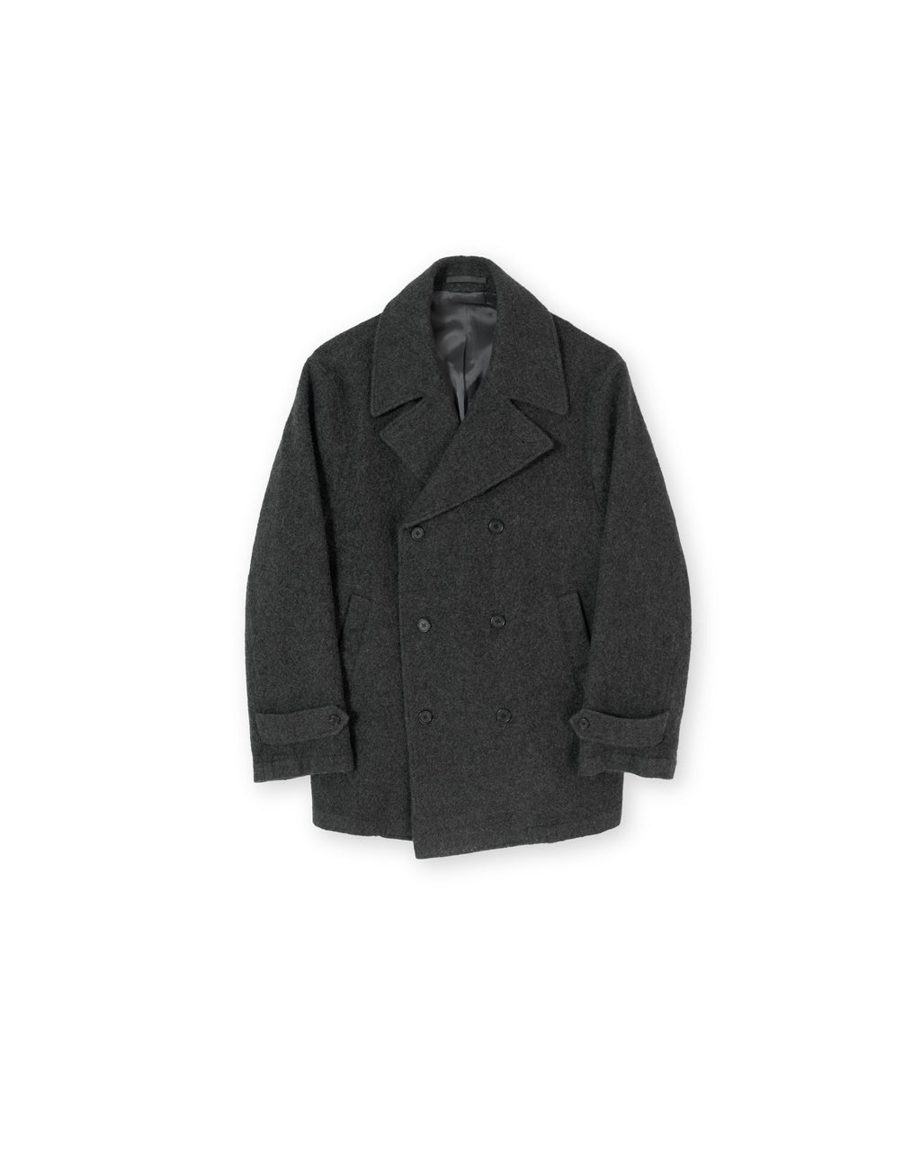 Brownyard - Boiled Wool Pea Coat (Charcoal) product image 4 | TRAB K-Fashion Australia