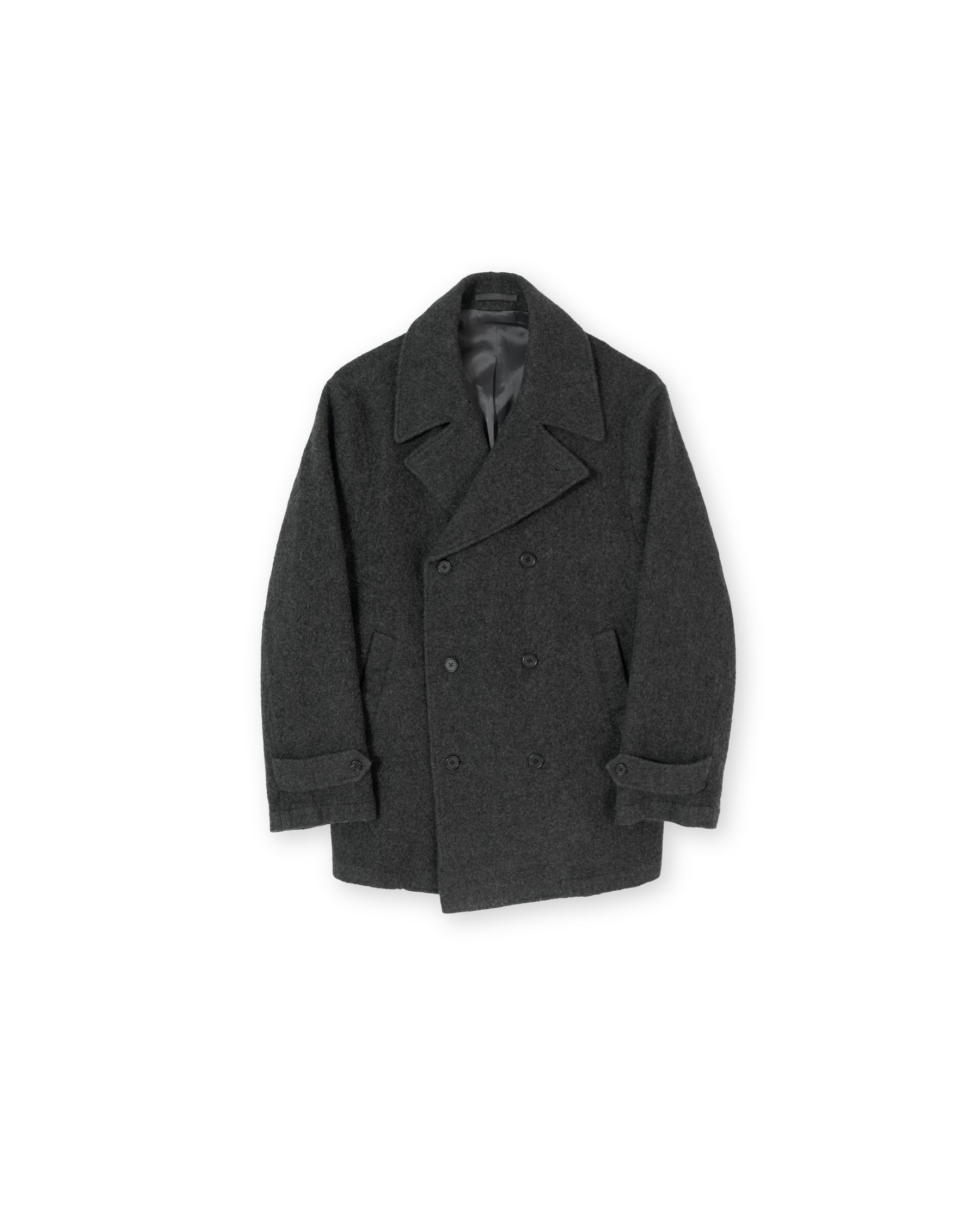 Brownyard - Boiled Wool Pea Coat (Charcoal) product image 4 | TRAB K-Fashion Australia