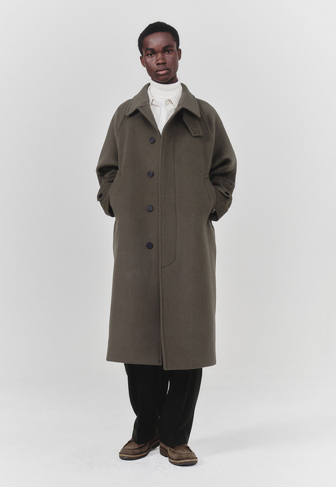 Art if acts - Cashmere Soutien Collar Coat (Moss Grey) product image 5 | TRAB K-Fashion Australia