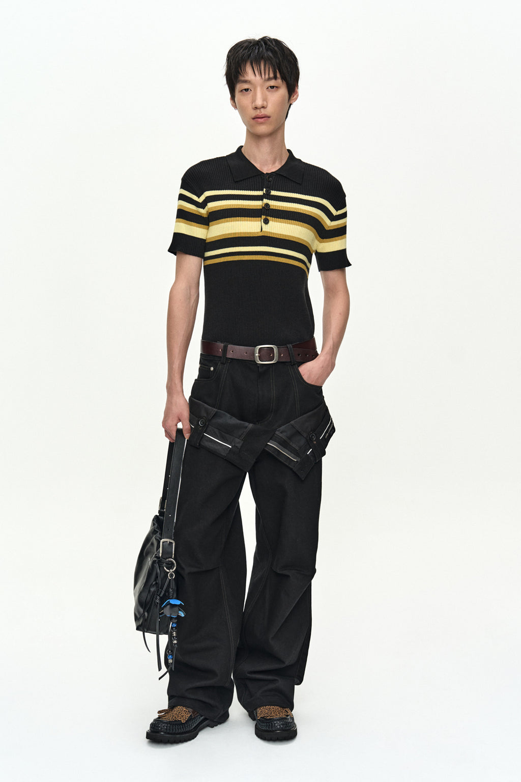 Andersson Bell - Double Waistband Wide-Leg Trousers (Black) product image 7 | TRAB K-Fashion Australia