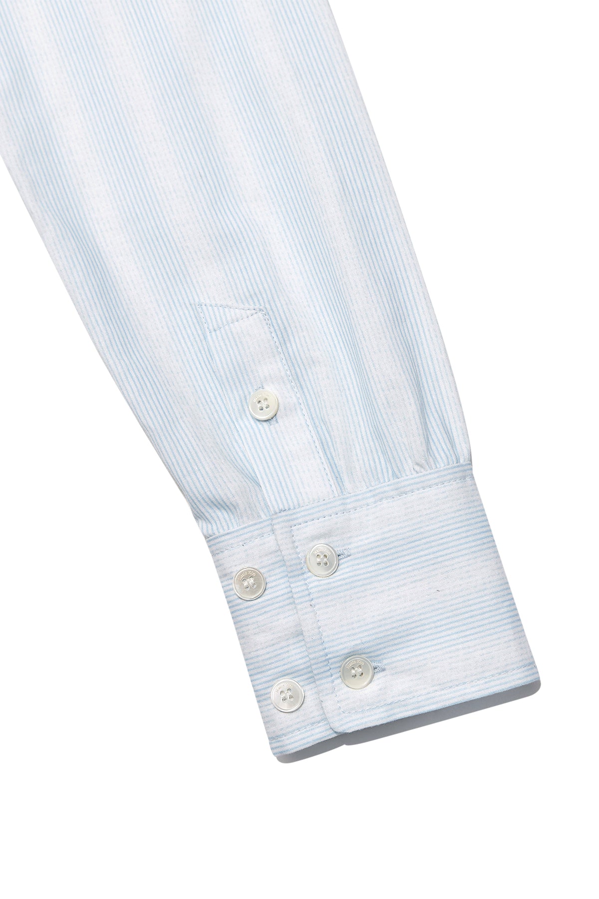 Matin Kim - Cuffs Button Point Stripe Shirt (Light Blue) product image 4 | TRAB K-Fashion Australia