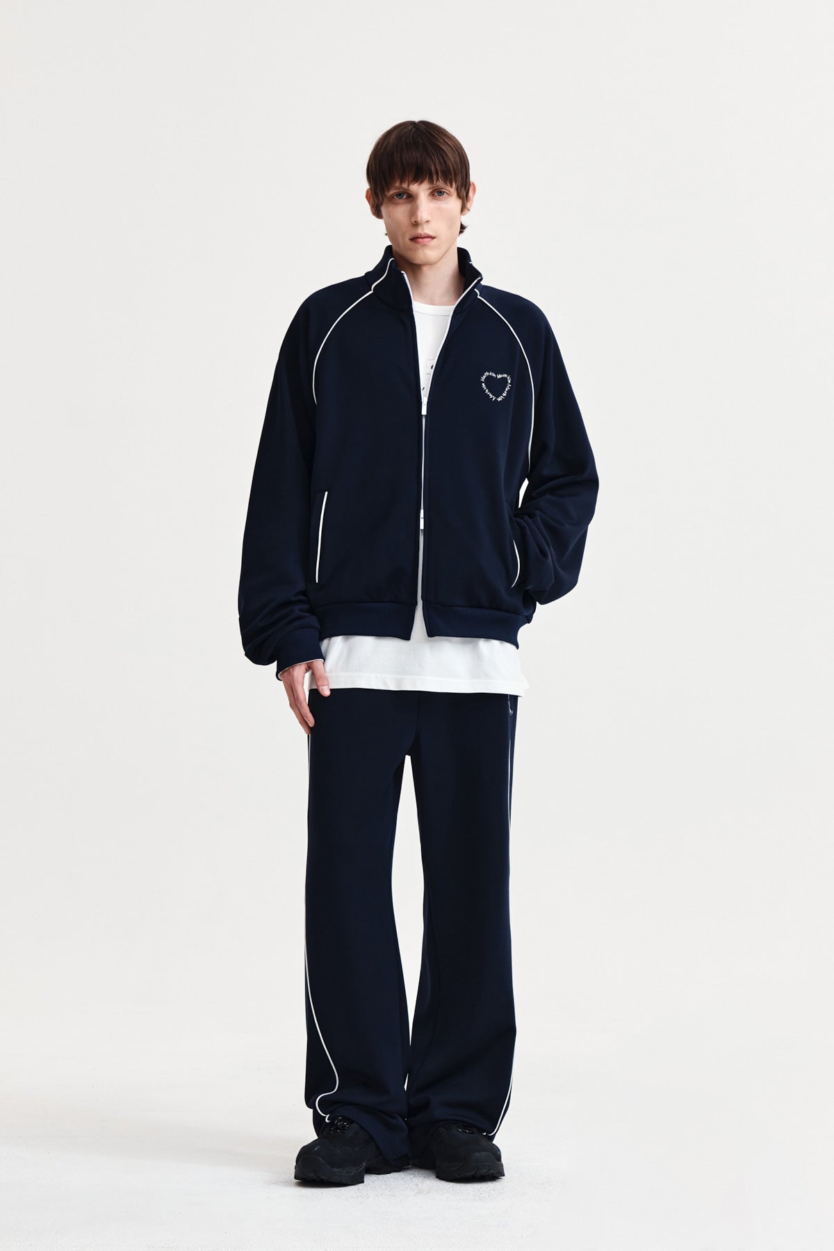 Matin Kim - Heart Logo Track Pants (Navy) product image 14 | TRAB K-Fashion Australia