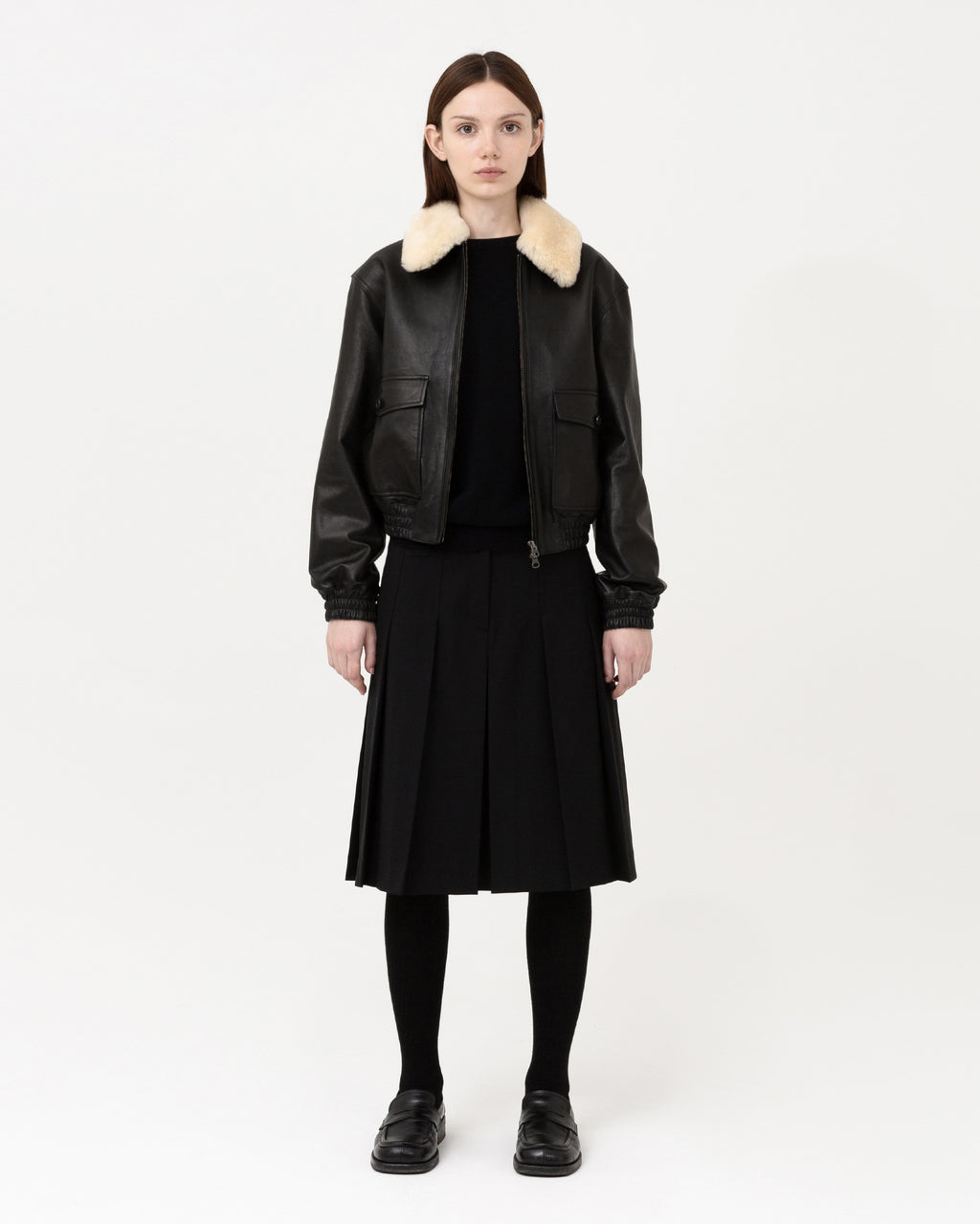 Brownyard - A-2 Leather Jacket (Black) product image 4 | TRAB K-Fashion Australia