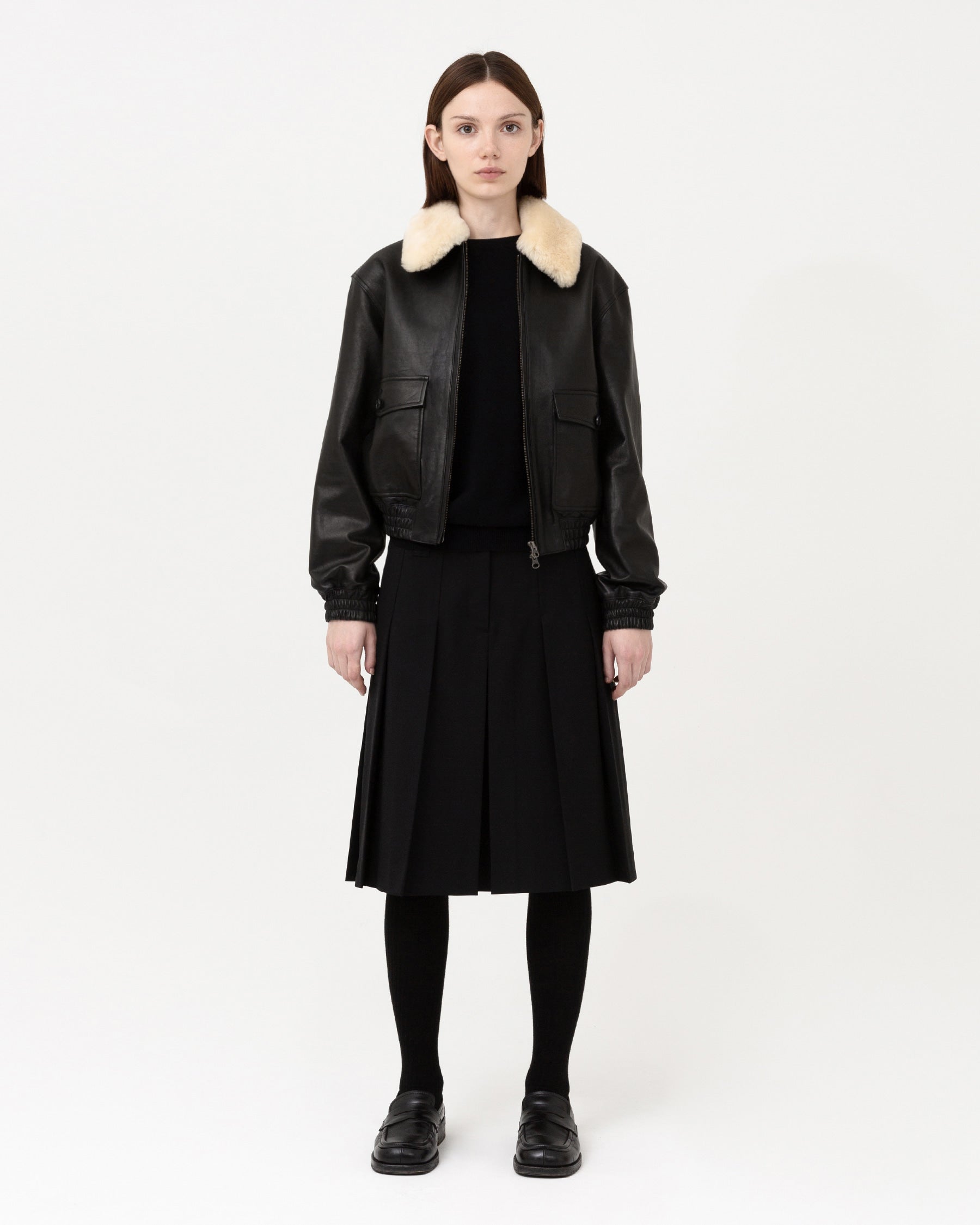 Brownyard - A-2 Leather Jacket (Black) product image 4 | TRAB K-Fashion Australia