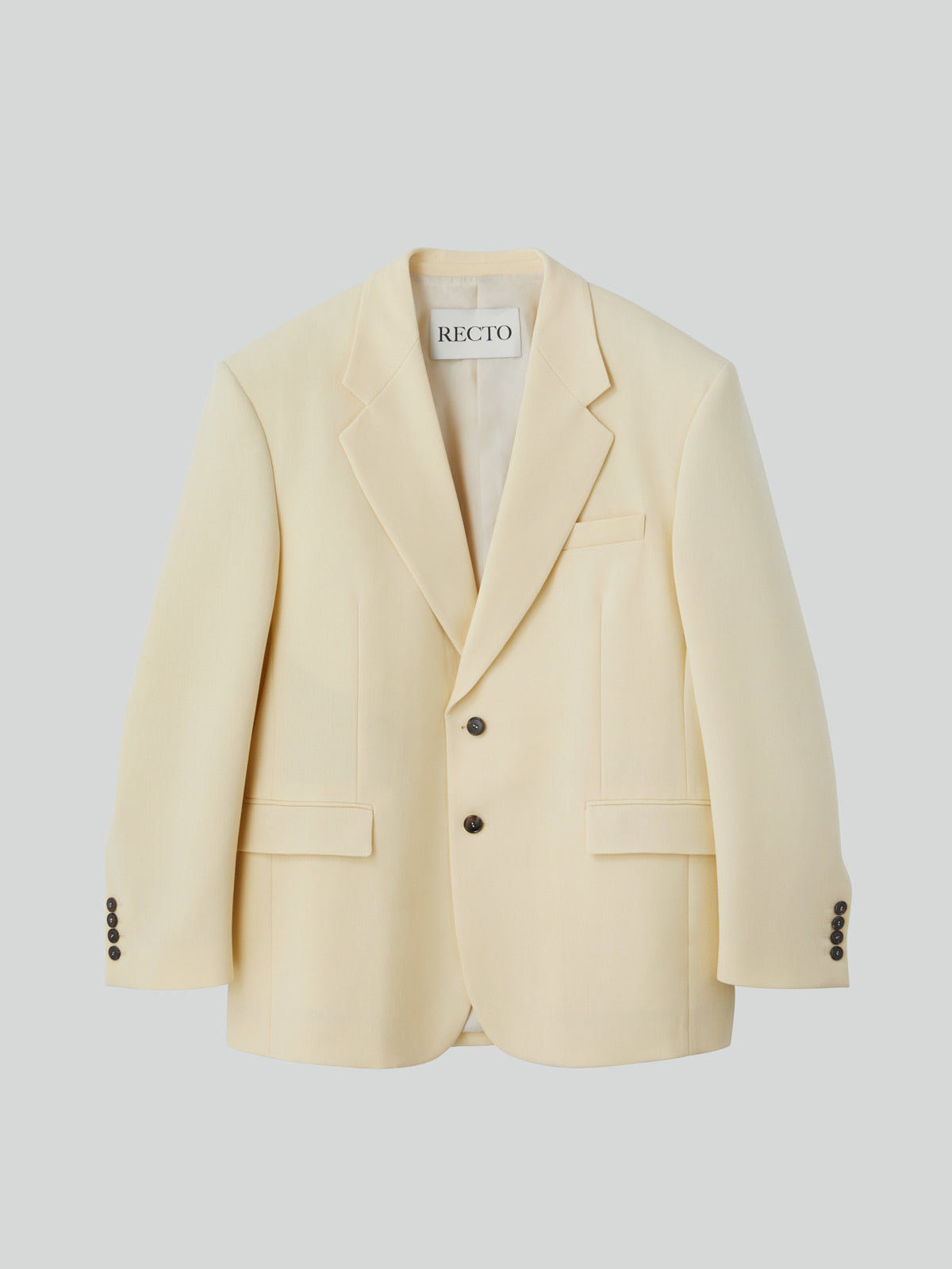 Recto - Oversized Structured Wool Jacket (Butter Beige) product image 4 | TRAB K-Fashion Australia