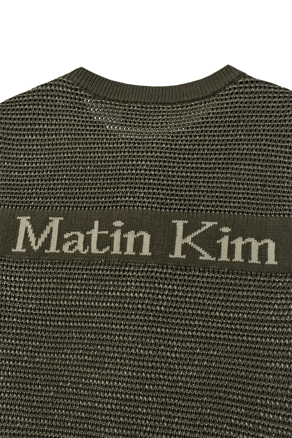 Matin Kim - Two Tone Mesh Knit Vest (Khaki) product image 5 | TRAB K-Fashion Australia