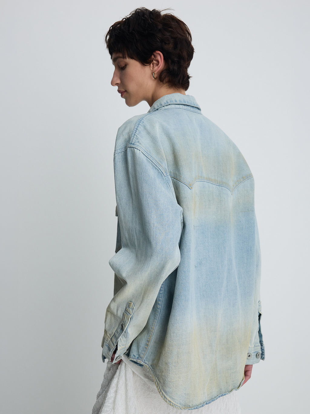 Tonywack - Hand Distressed Vintage Relaxed Shirts (Washed Light Blue) product image 7 | TRAB K-Fashion Australia