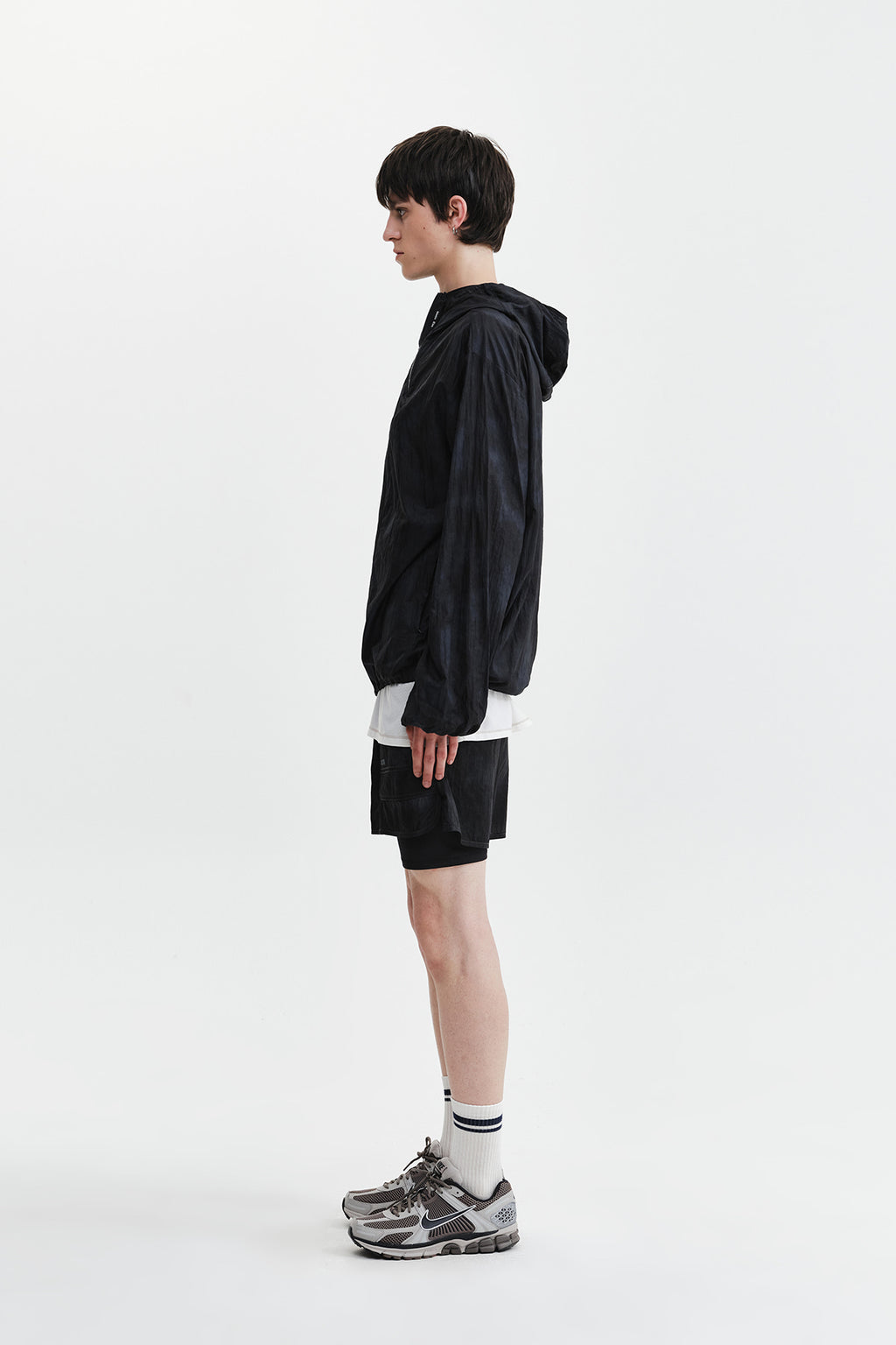 Matin Kim - Matin Pace Reflective Logo Windbreaker (Black) product image 8 | TRAB K-Fashion Australia